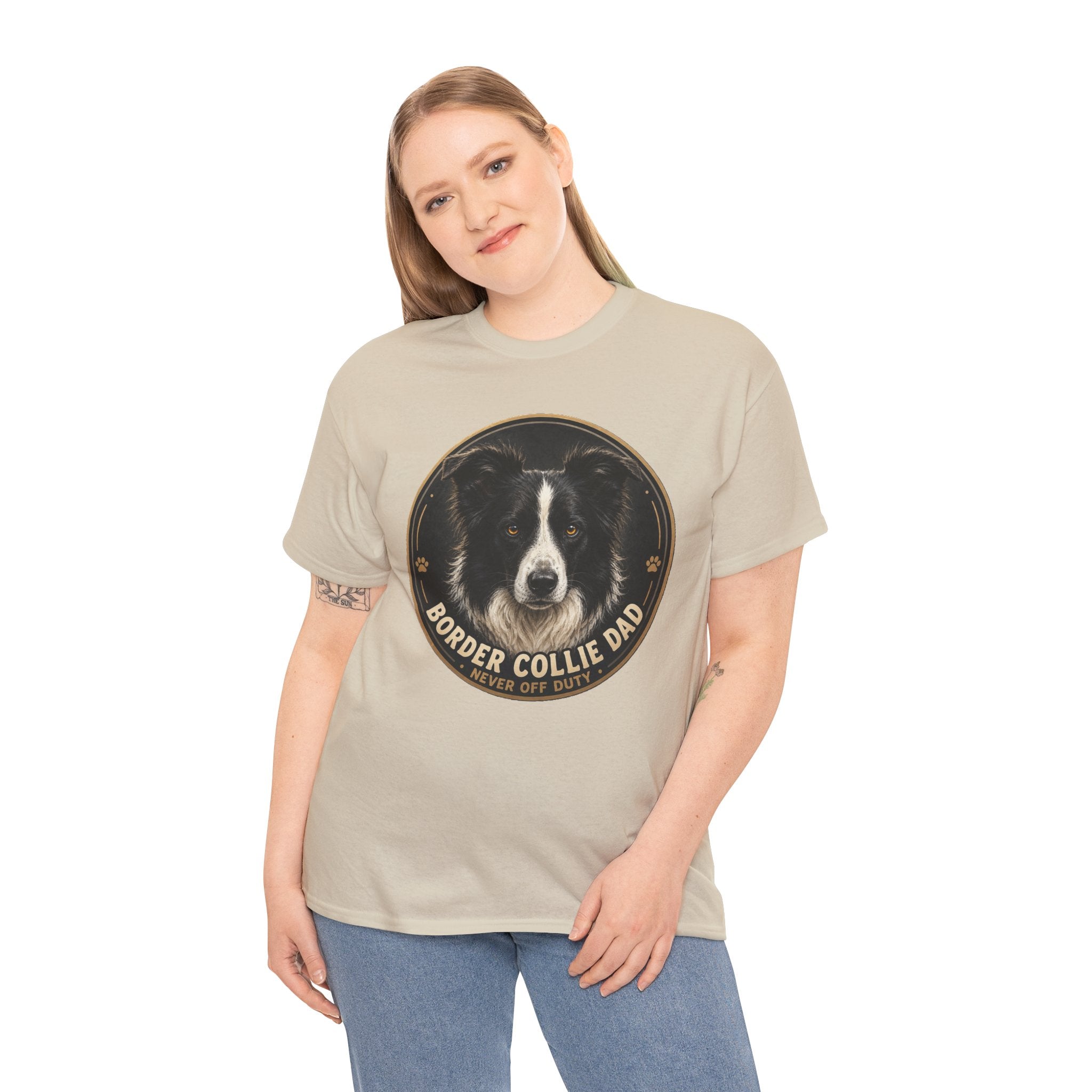Border Collie Dad Never Off Duty T-Shirt | Border Collie Owner Tee