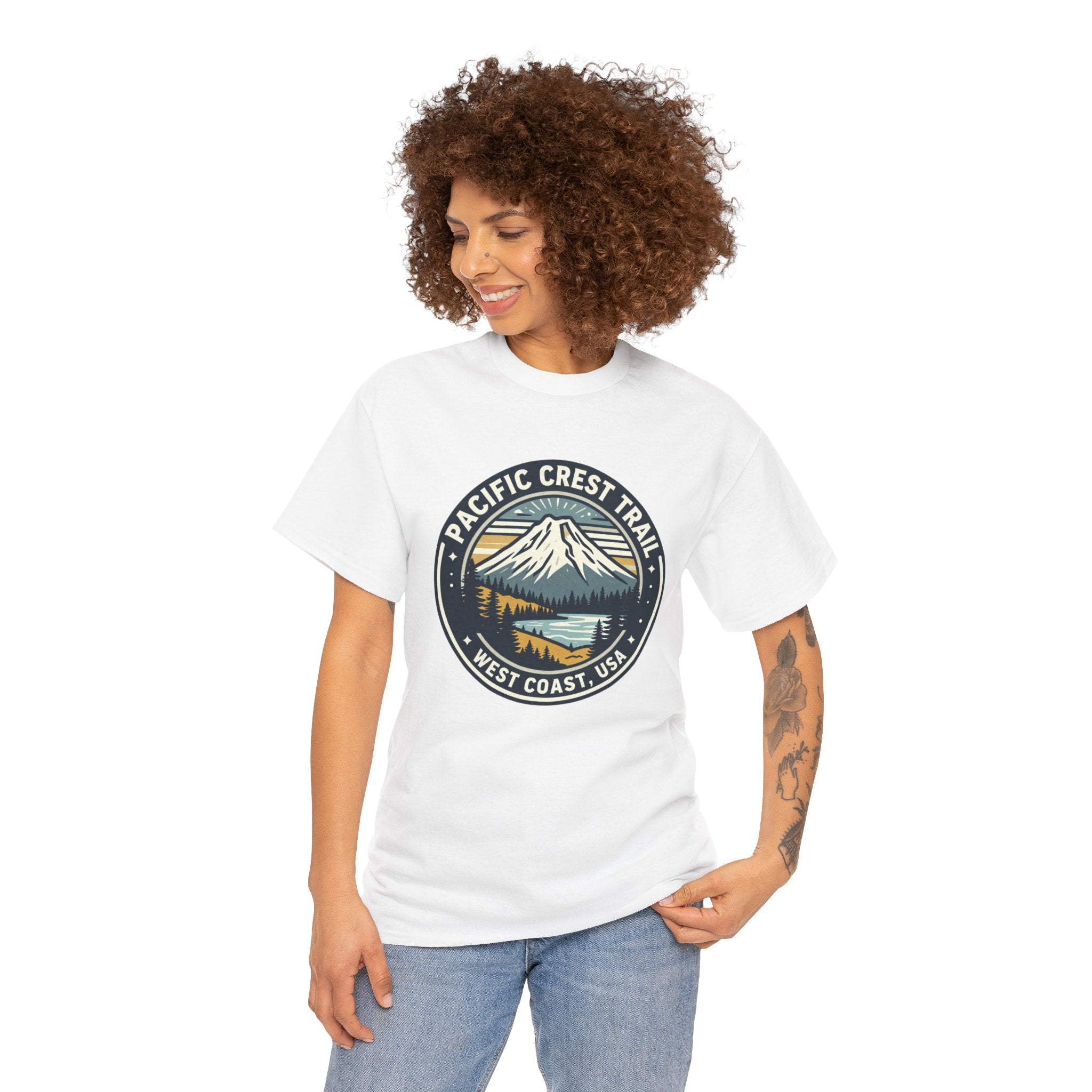 Pacific Crest Trail Graphic Tee — West Coast USA Mountain Hiking Shirt