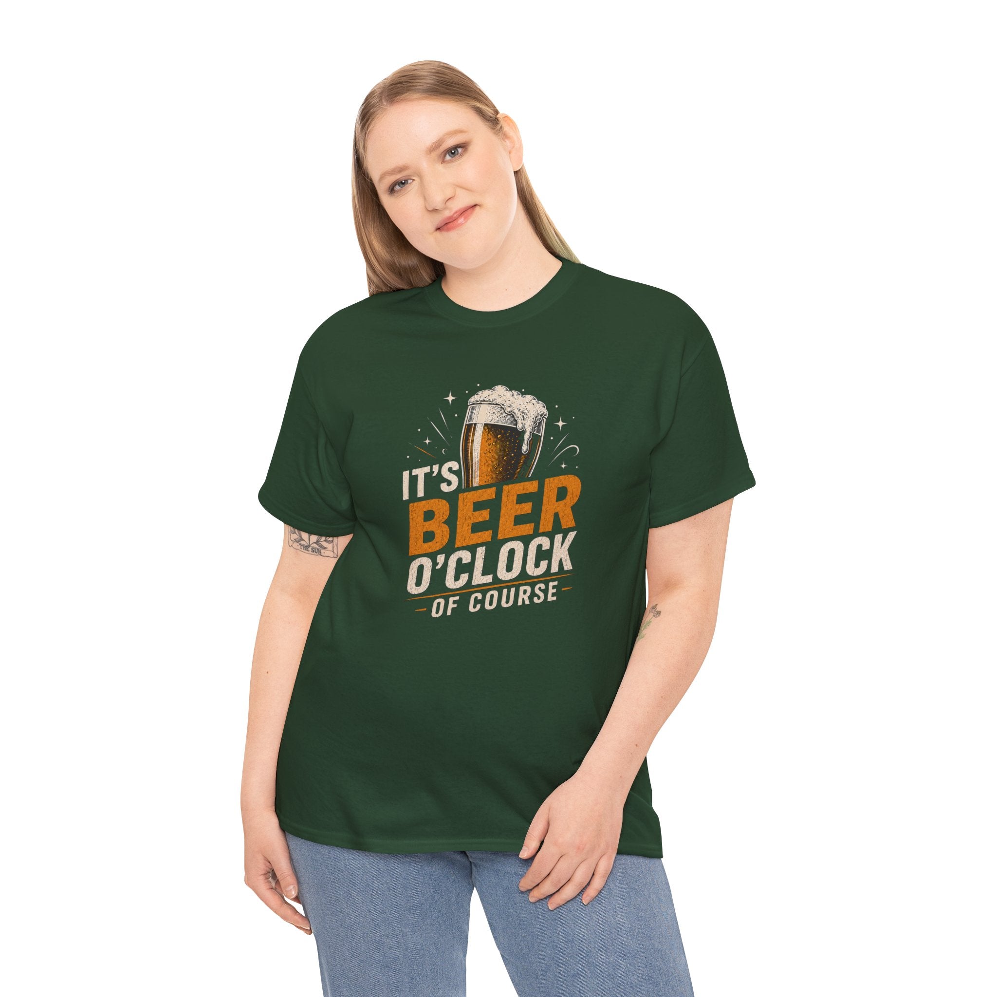 Beer O'Clock T-Shirt | Funny Beer Lover Tee | Humorous Drinking Graphic T-Shirt | Gift for Beer Fans