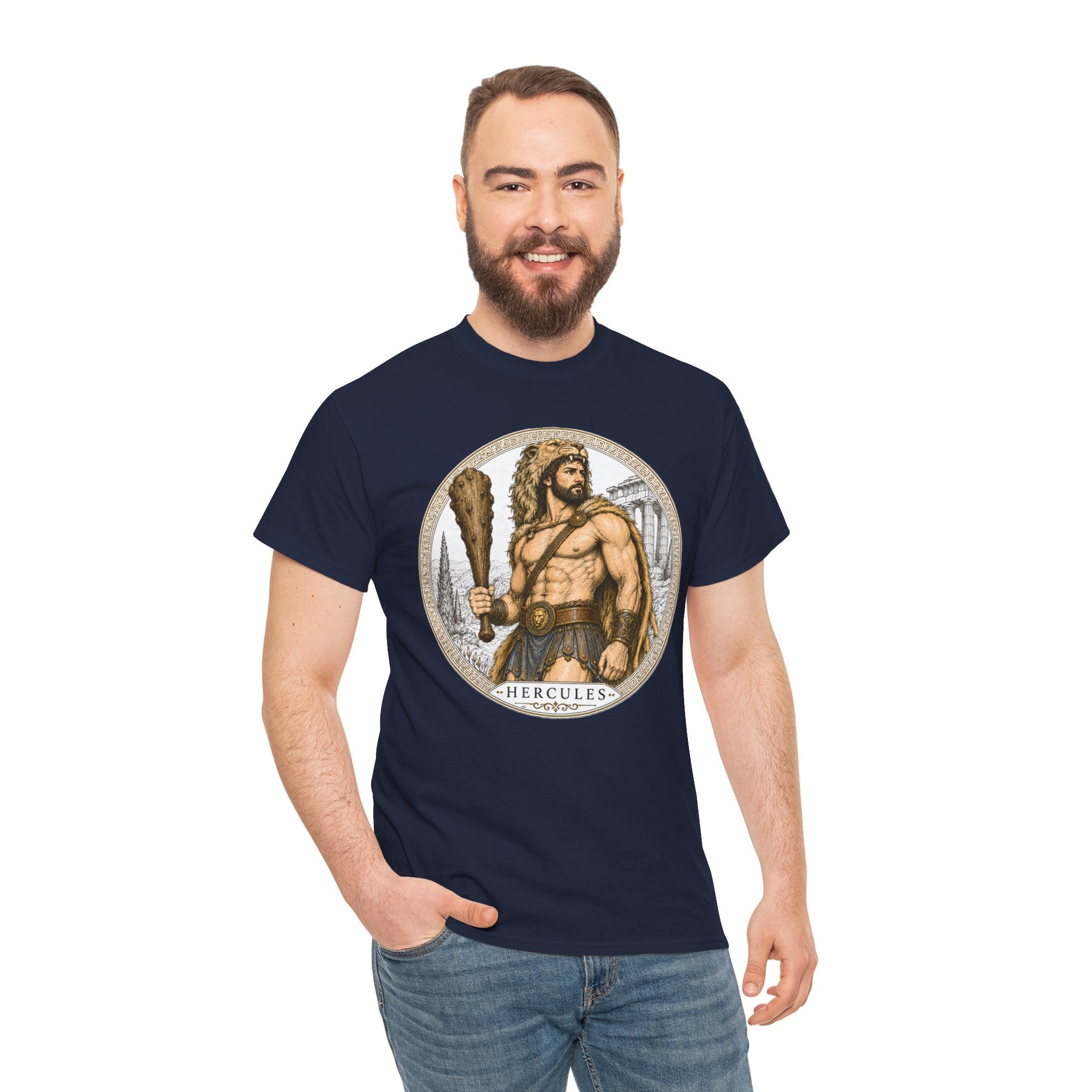Hercules Greek Mythology T-Shirt — Ancient Warrior Hero Lion Skin Club
