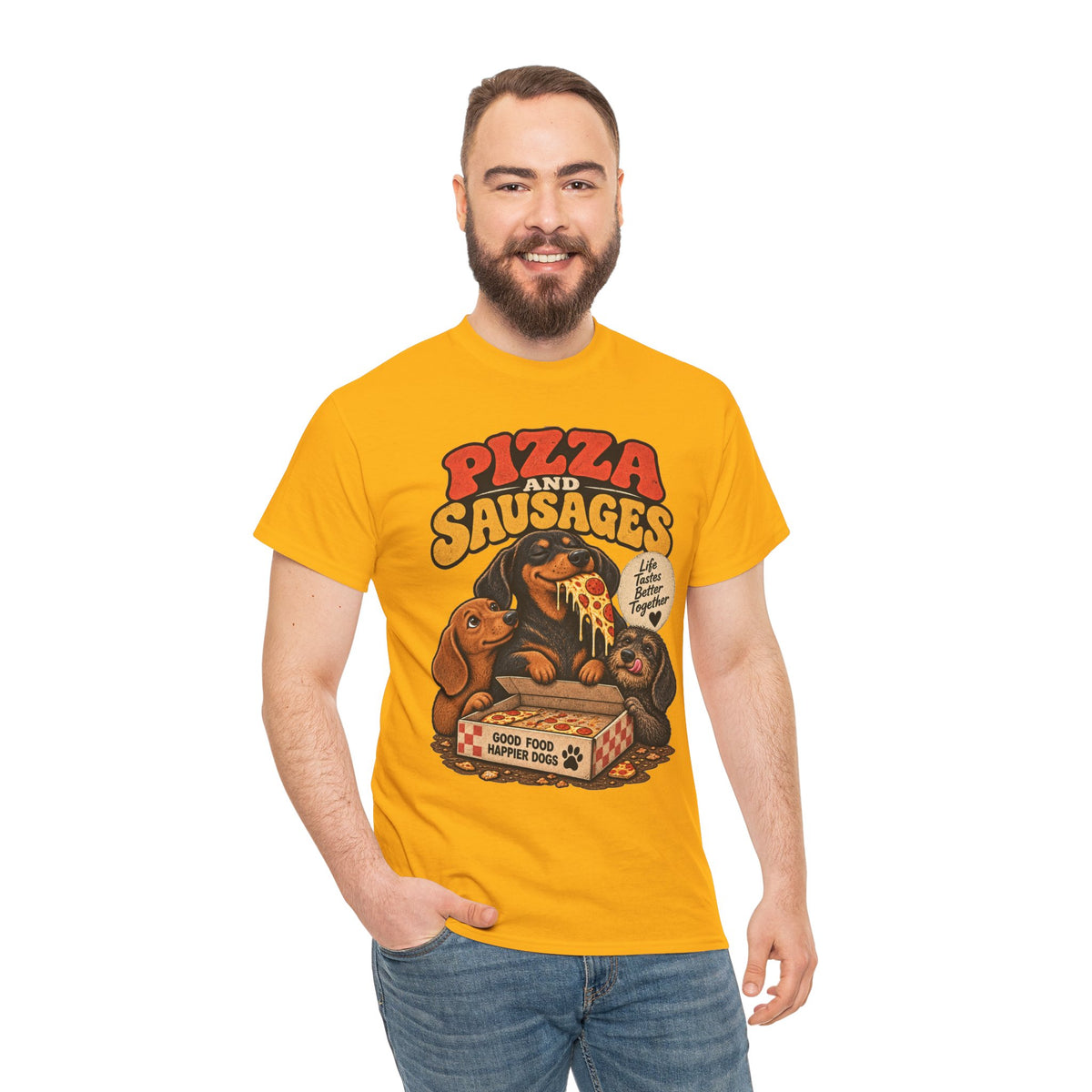 Pizza and Sausages Dachshund T-Shirt