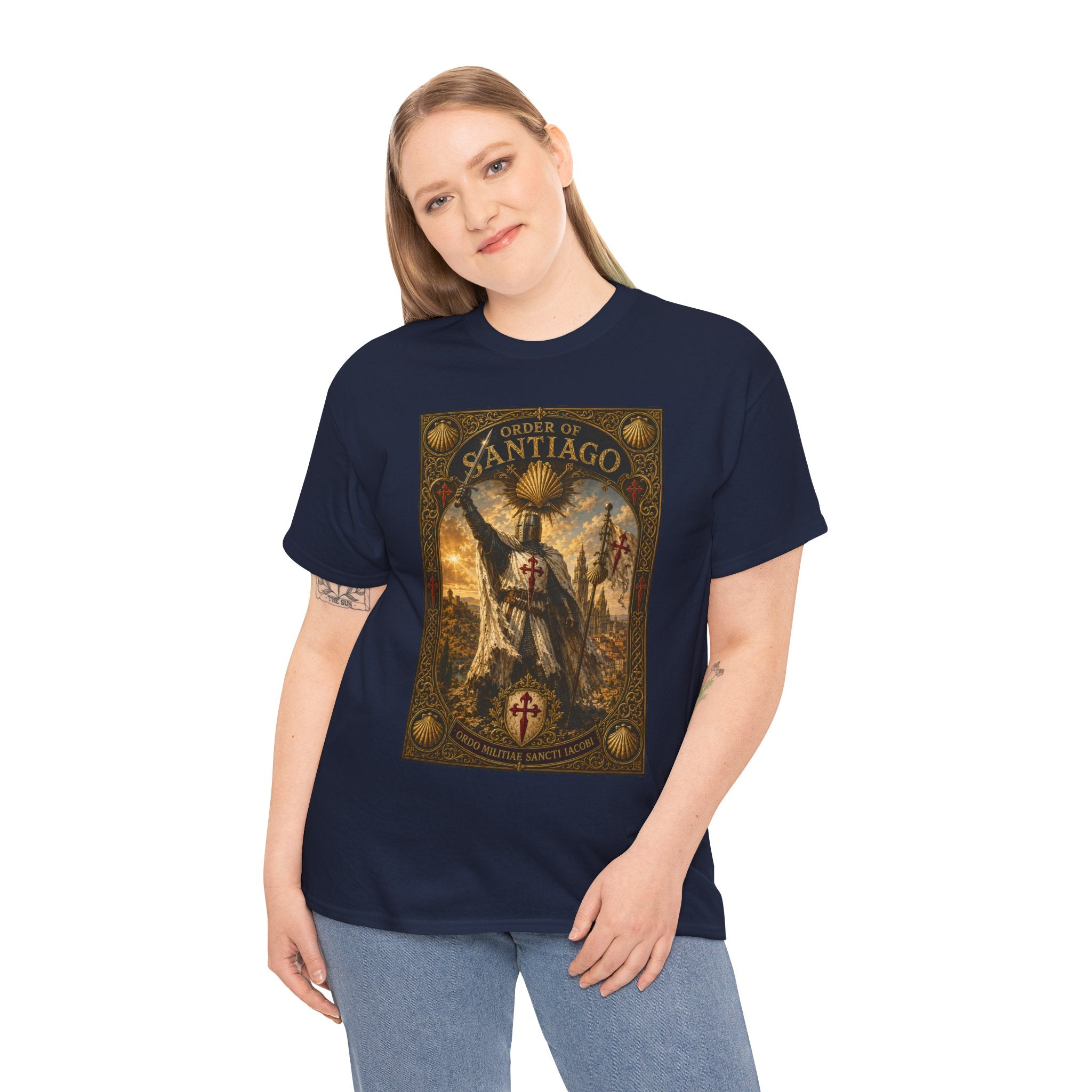 Santiago Pilgrim T‑Shirt — Vintage Saint James Camino Graphic Tee