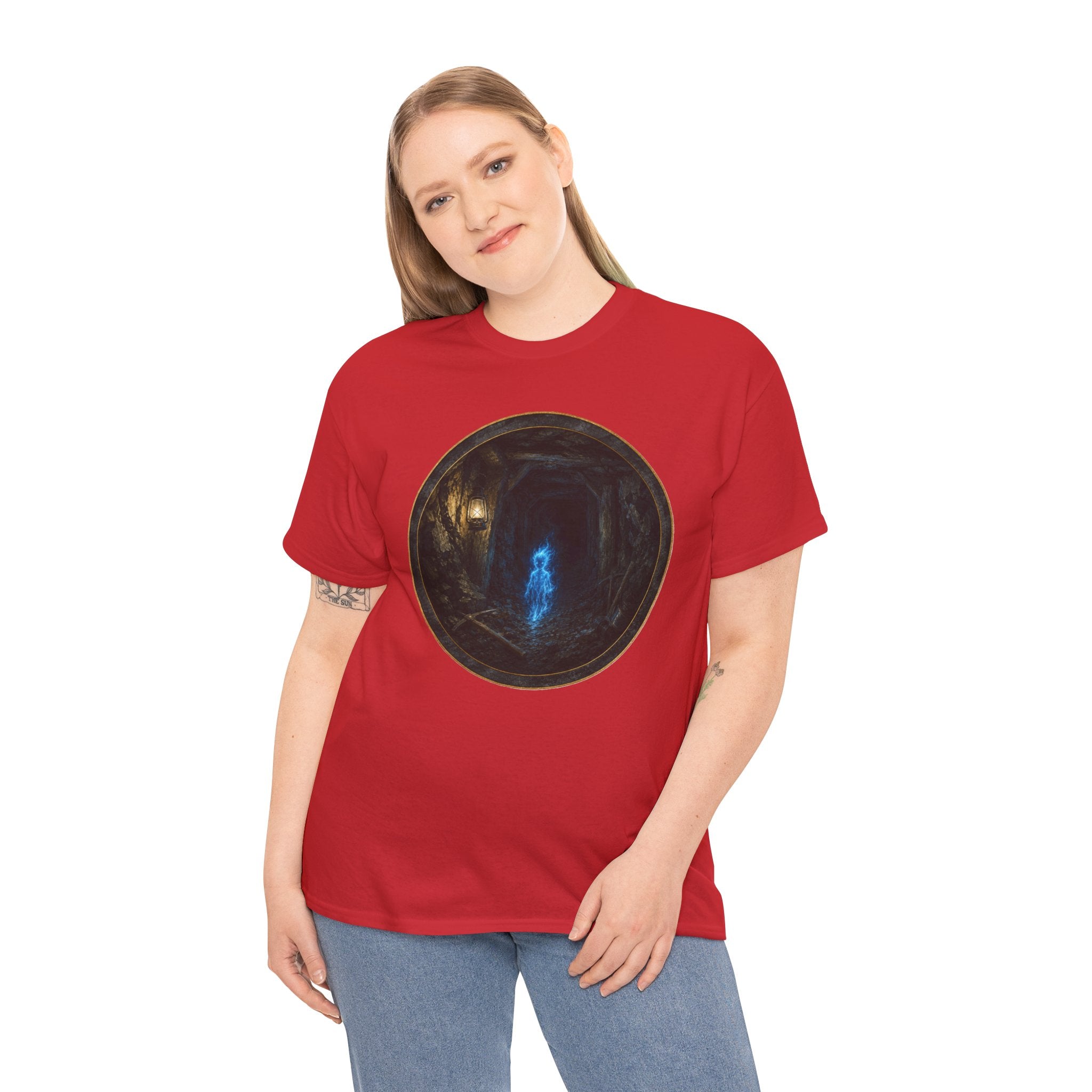 Blue Cap - Mystic Portal Tee — Blue Spirit Circle Graphic T-Shirt