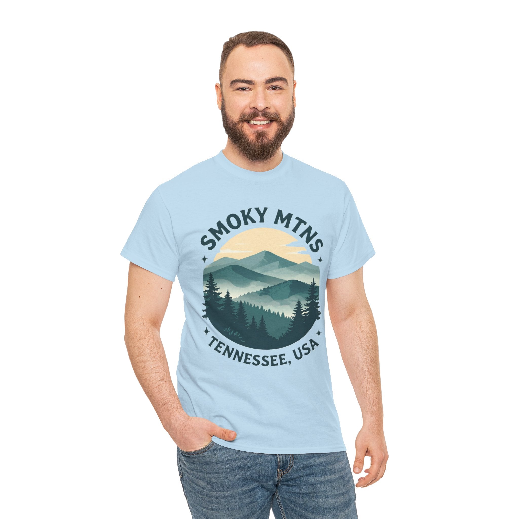 Smoky Mtns Tennessee Tee — Scenic Mountain Sunset T‑Shirt