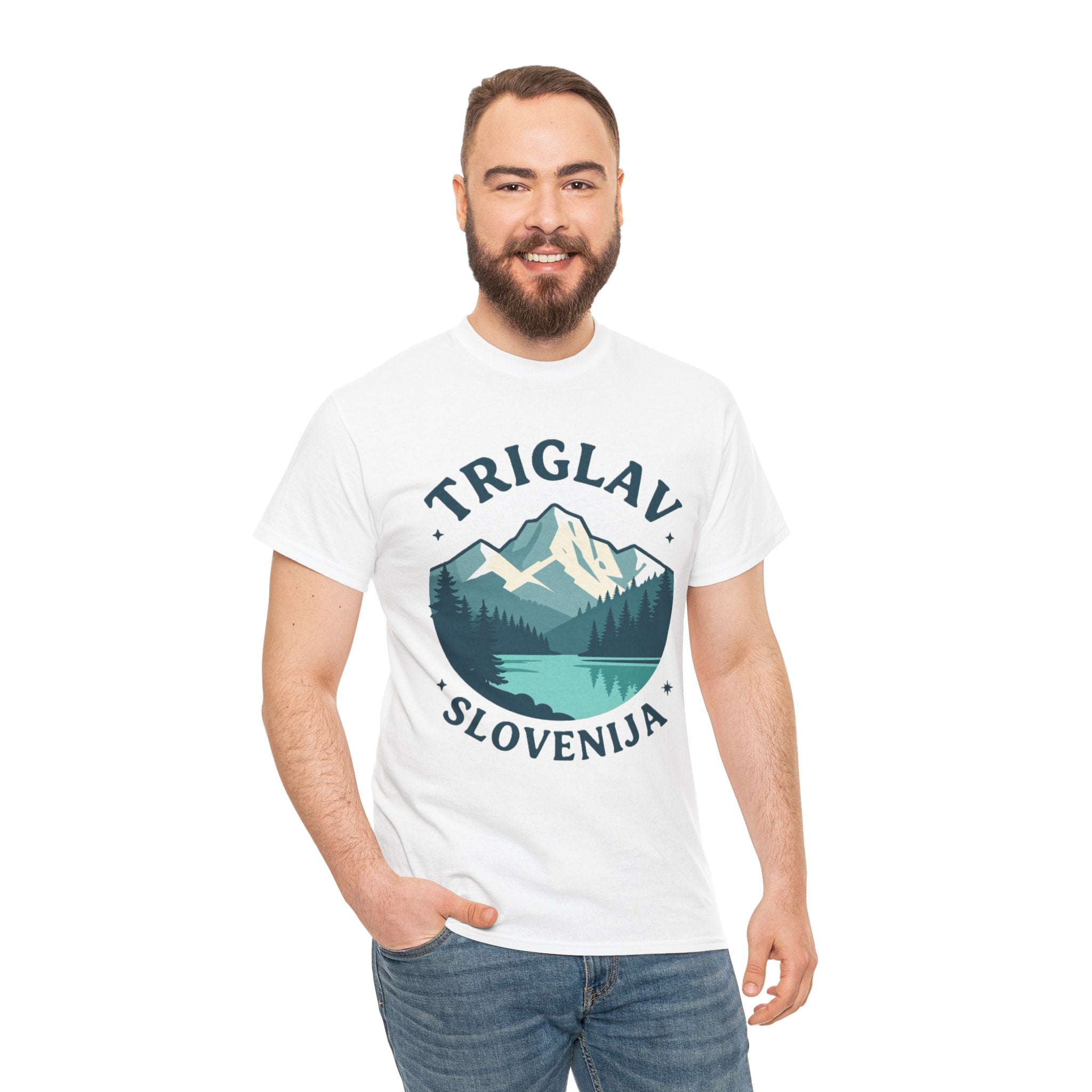Triglav Slovenia Mountain T‑Shirt — Scenic Hiking Nature Tee