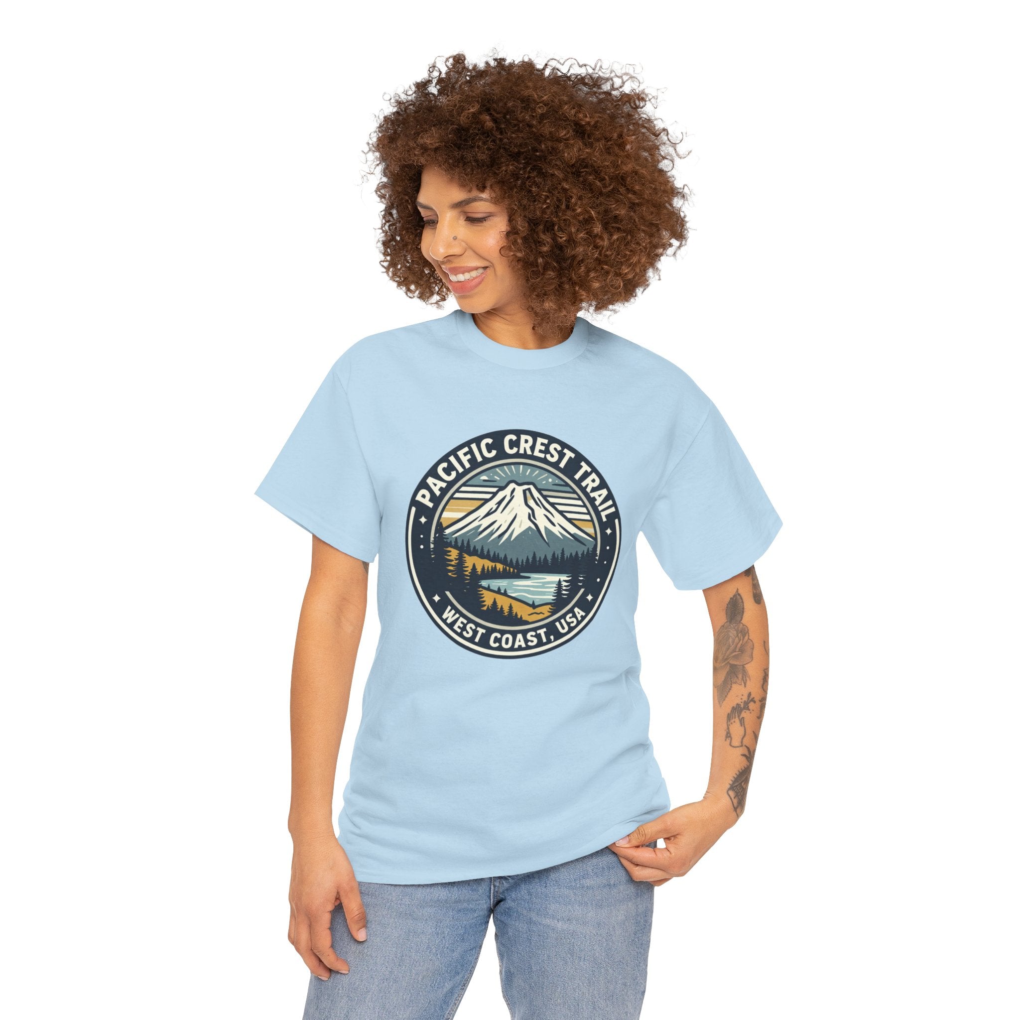 Pacific Crest Trail Graphic Tee — West Coast USA Mountain Hiking Shirt