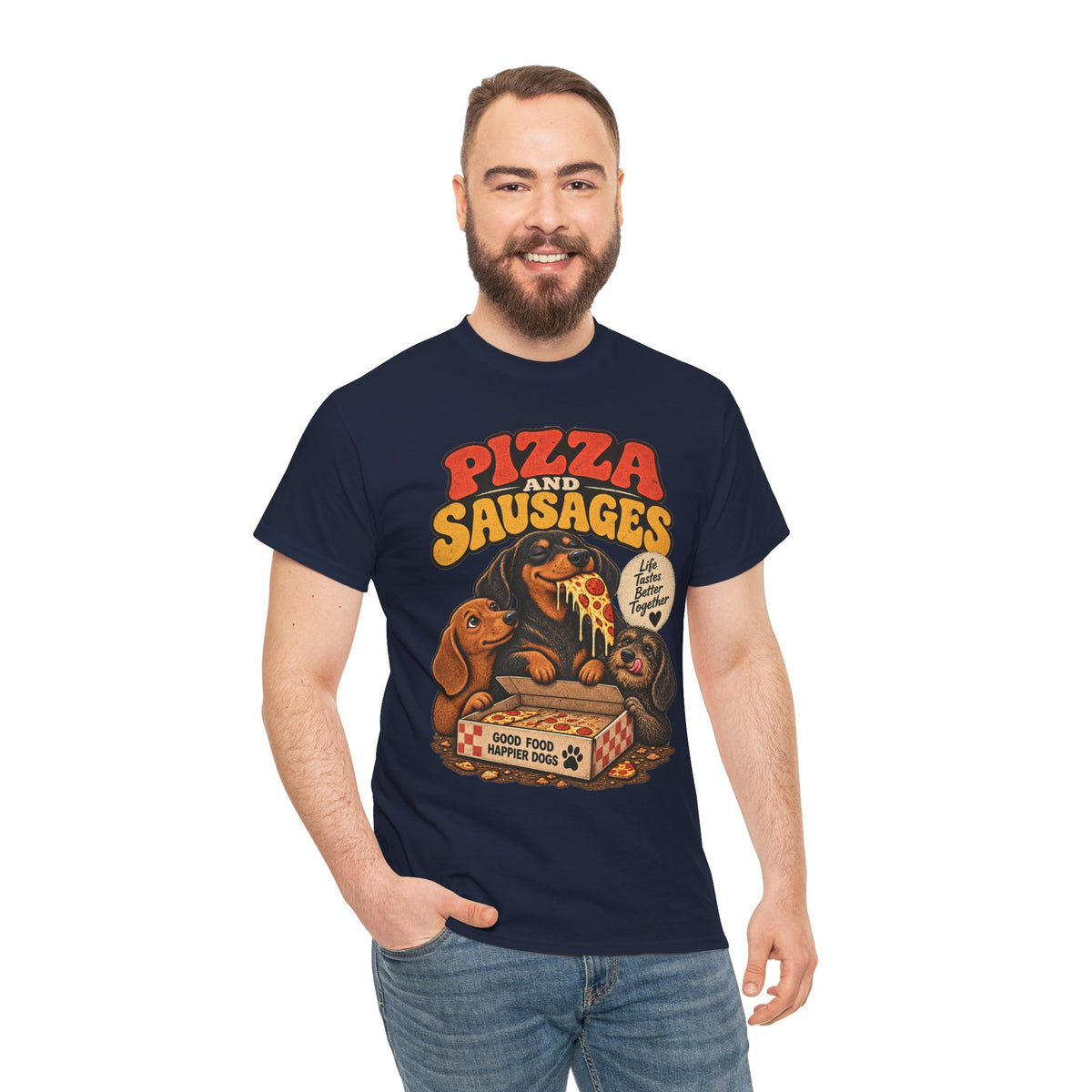 Pizza and Sausages Dachshund T-Shirt