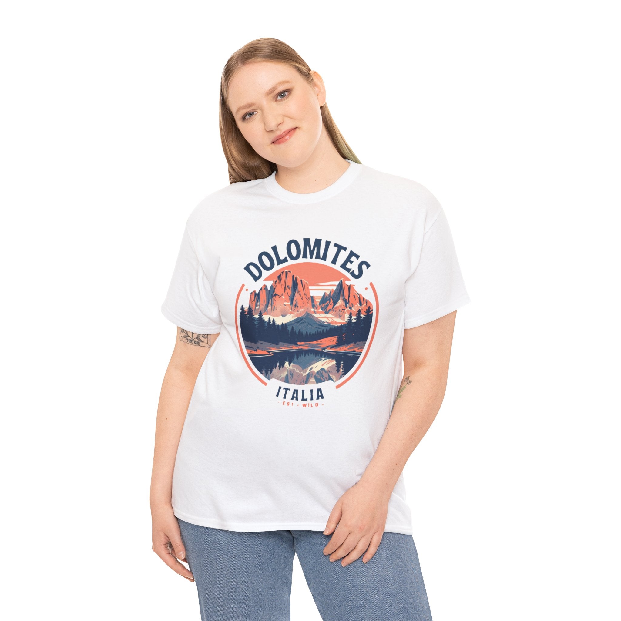 Dolomites Italia T-Shirt | Italian Alps Hiking Tee | Vintage Mountain Badge Graphic Shirt | Italy Travel Gift