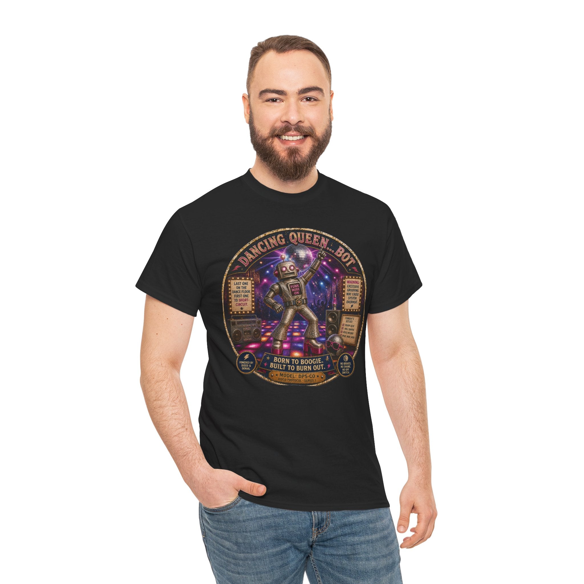 Dancing Queen...Bot T-Shirt — Funny Disco Robot Graphic Tee