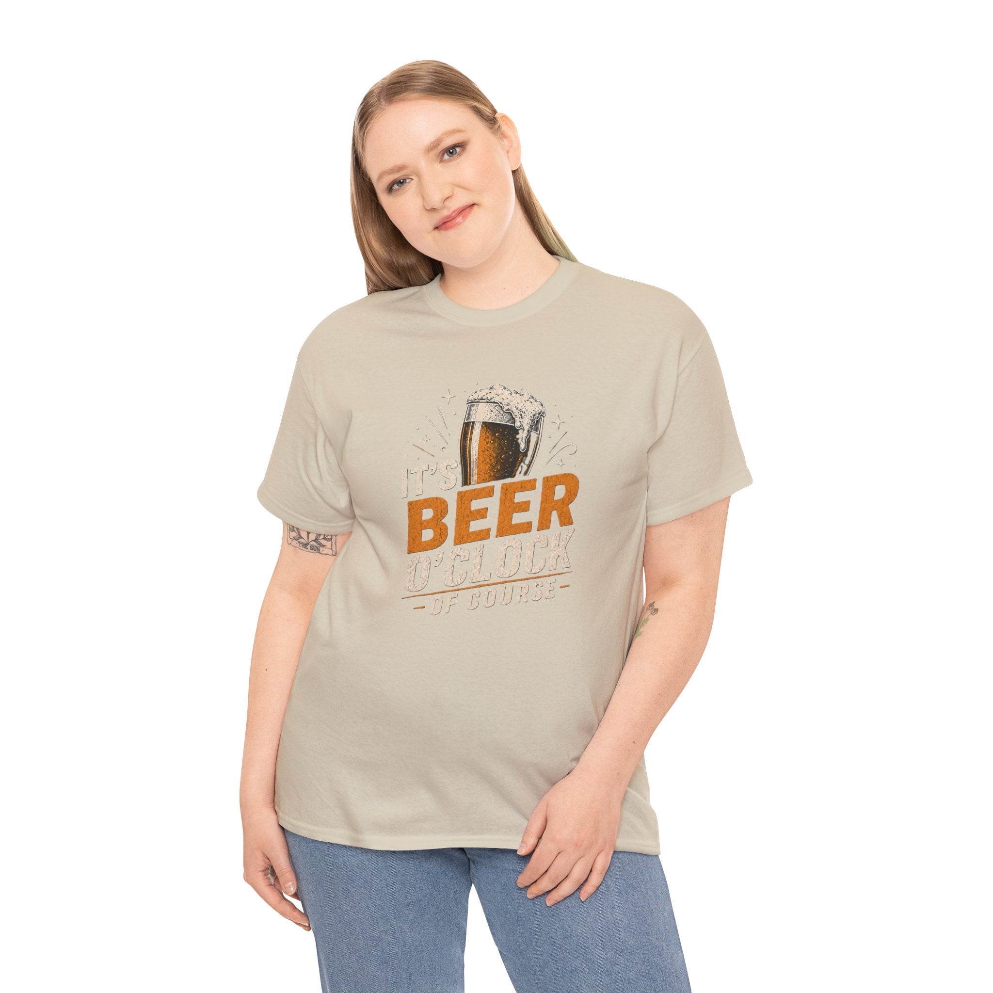 Beer O'Clock T-Shirt | Funny Beer Lover Tee | Humorous Drinking Graphic T-Shirt | Gift for Beer Fans