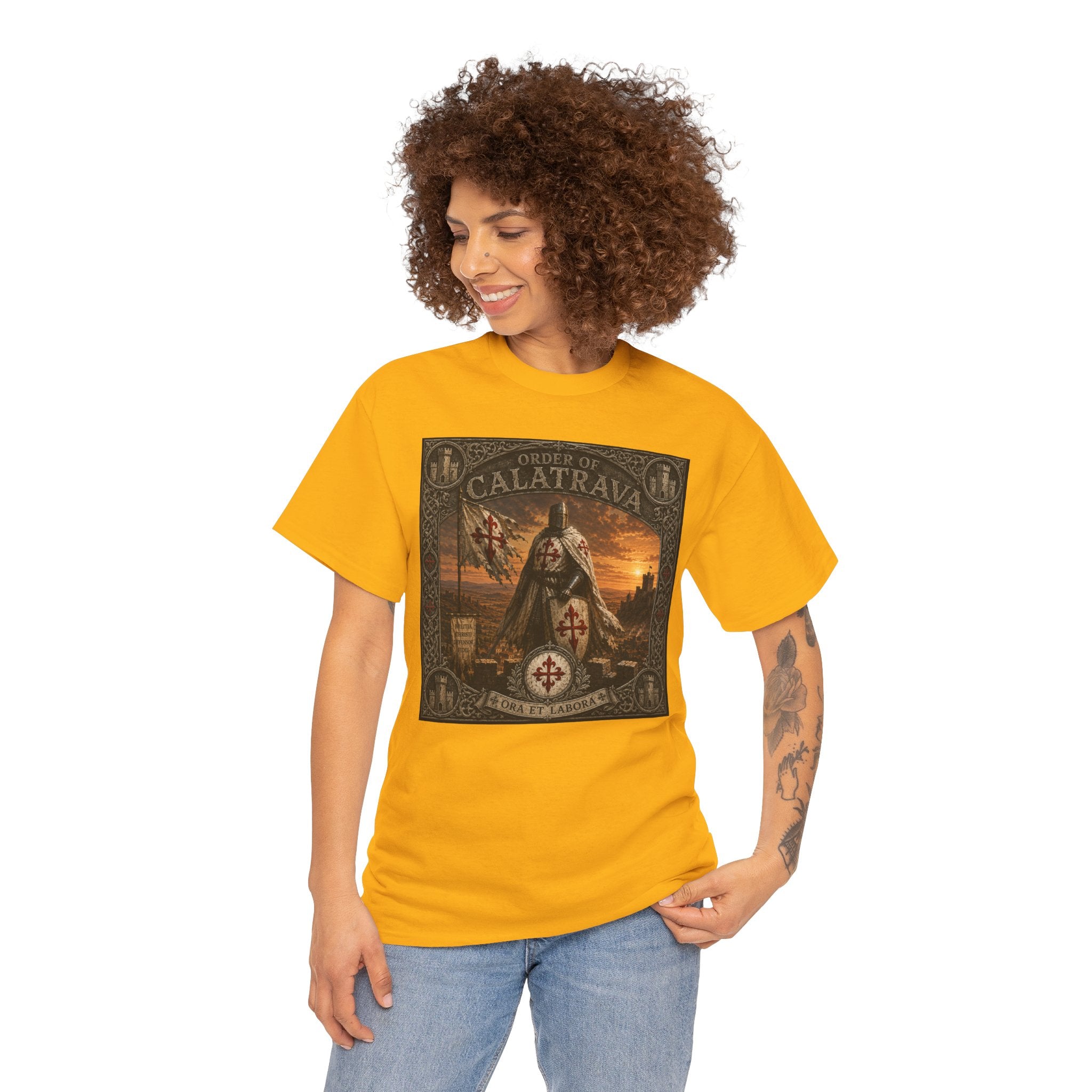 Calatrava Knight T-Shirt — Vintage Crusader Shield Graphic Tee