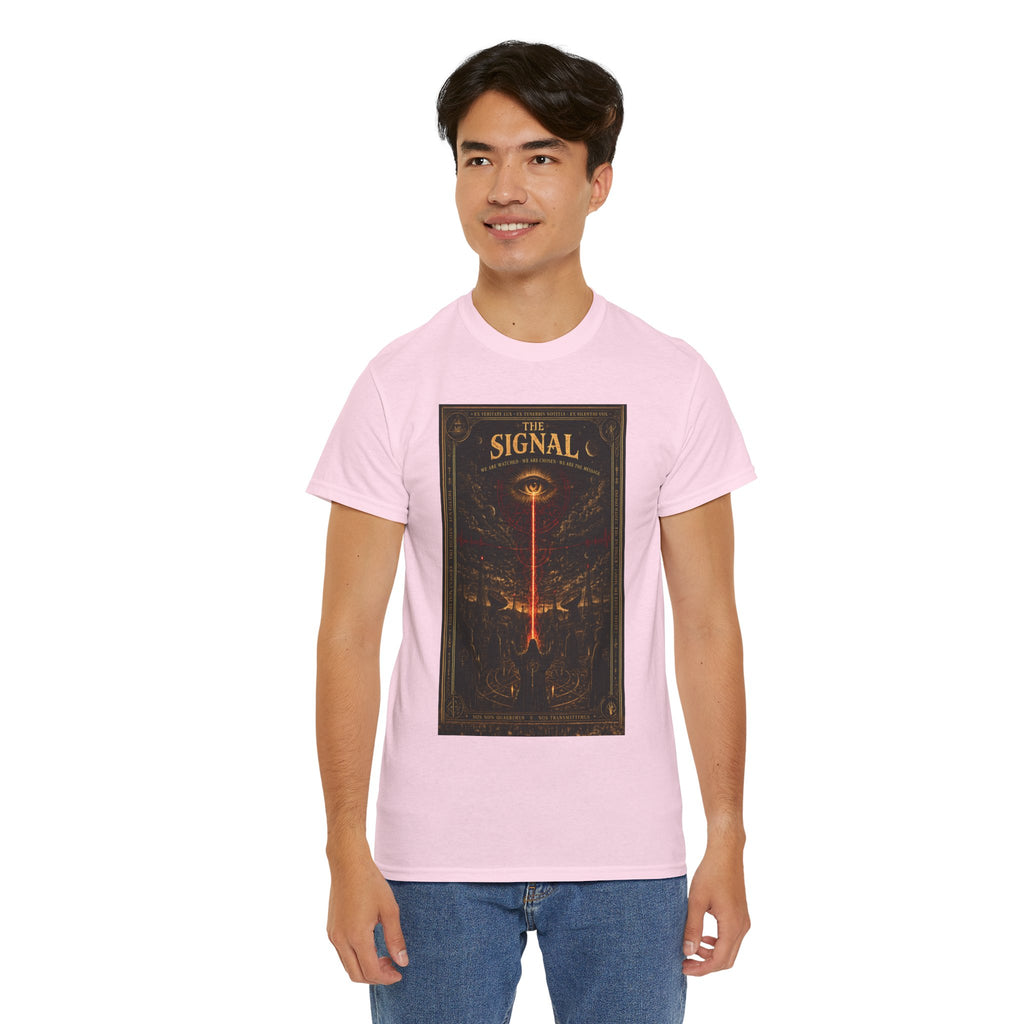 The Signal T-Shirt | Occult Conspiracy UFO Graphic Tee | All Seeing Eye Esoteric Shirt | Dark Academia Cult Aesthetic Art