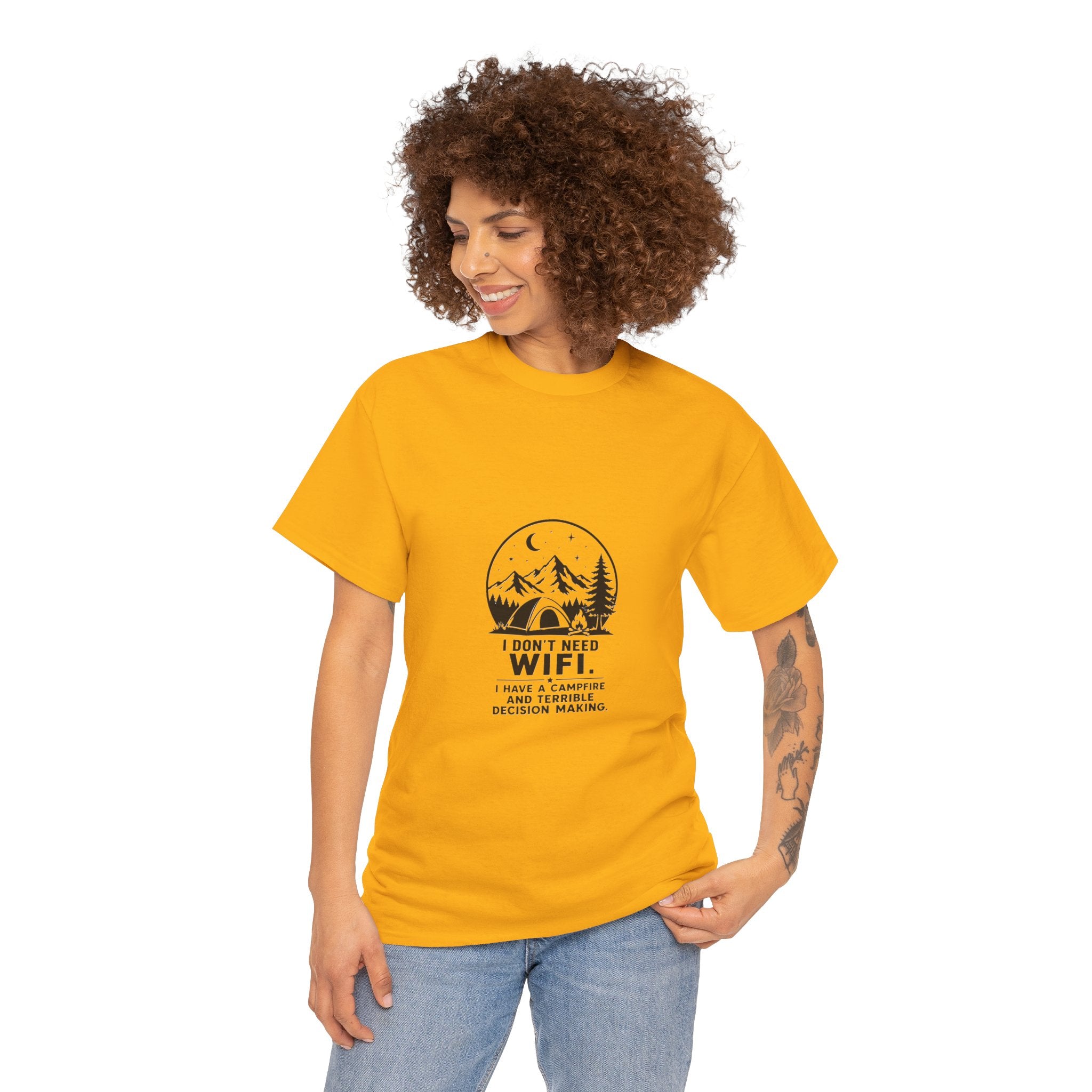 T-Shirt — "I Don't Need WiFi, I Have a Camper" Adventure Camping Tee