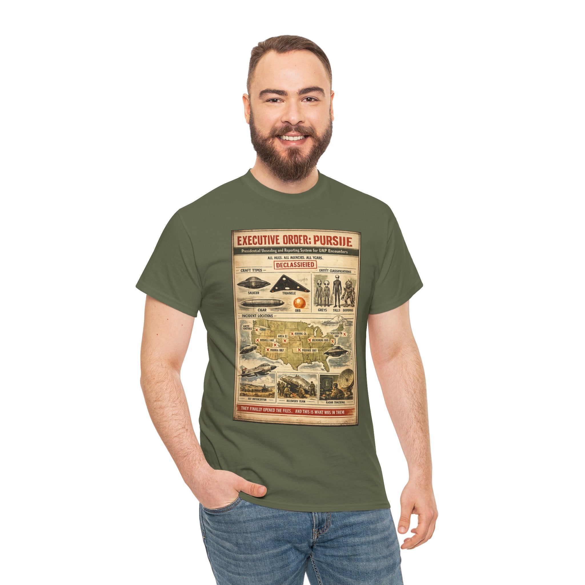 The Disclosure – Pentagon UAP Files Declassified 1940s Technical Field Brief Vintage Graphic T-Shirt