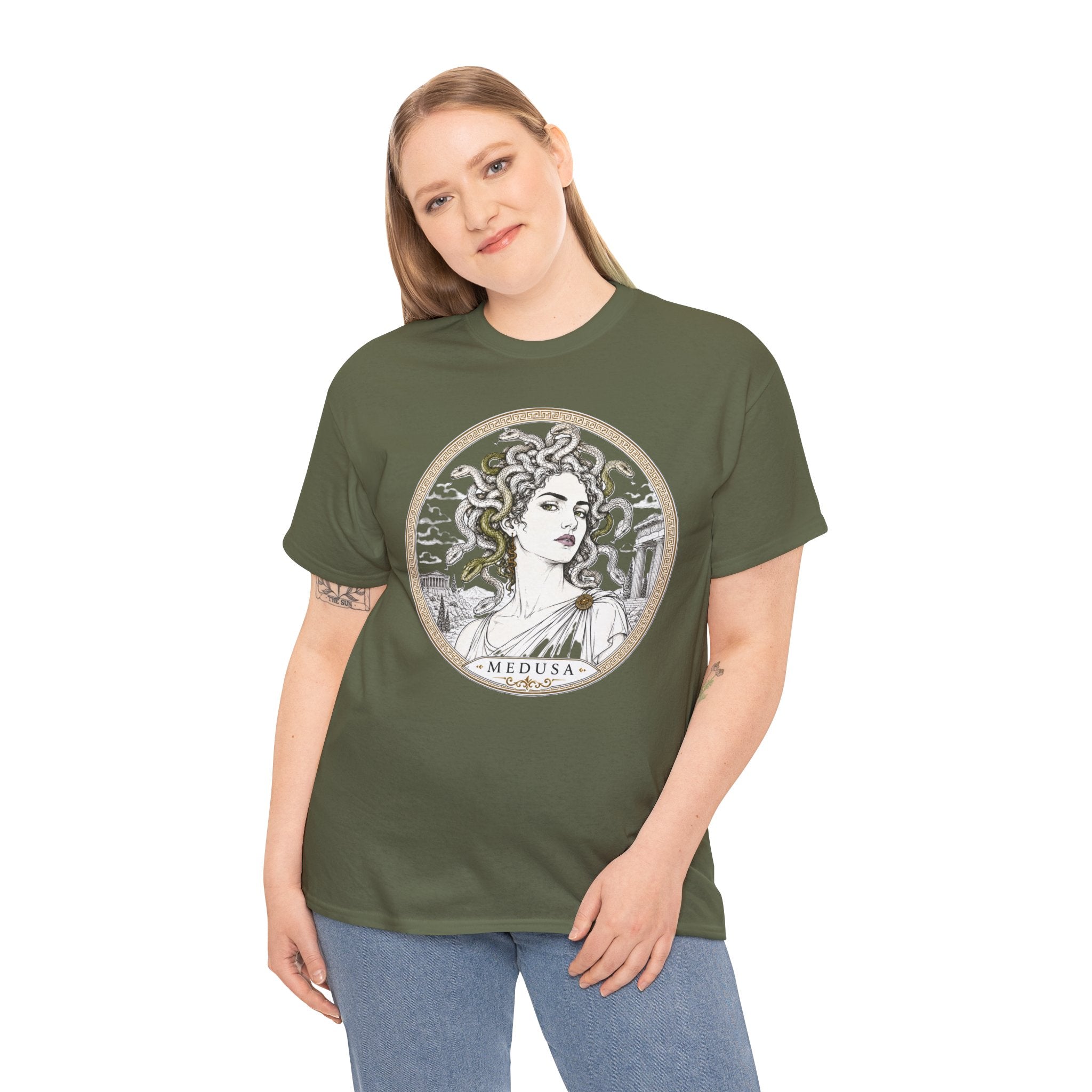 Medusa Greek Mythology T-Shirt — Ancient Warrior Gorgon Serpent Queen