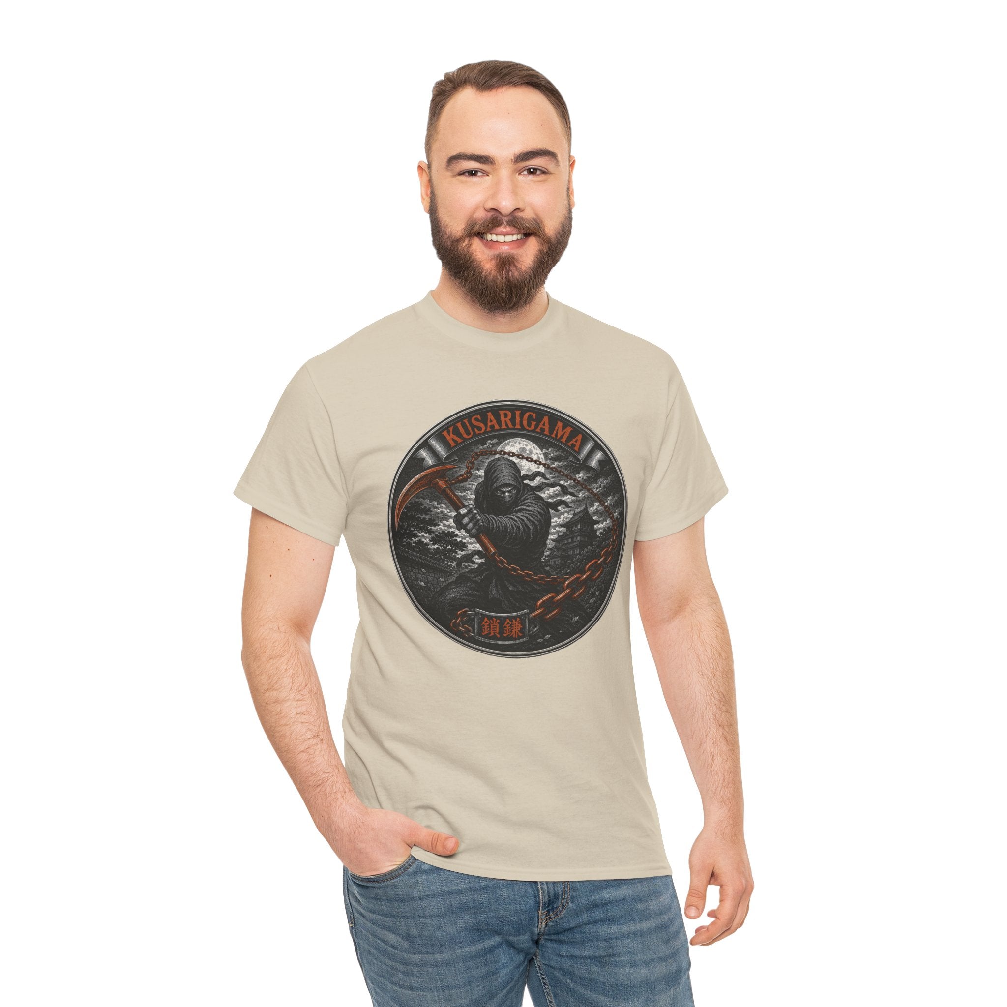 Kusarigama Sickle and Chain T-Shirt | Japanese Weapon Tee