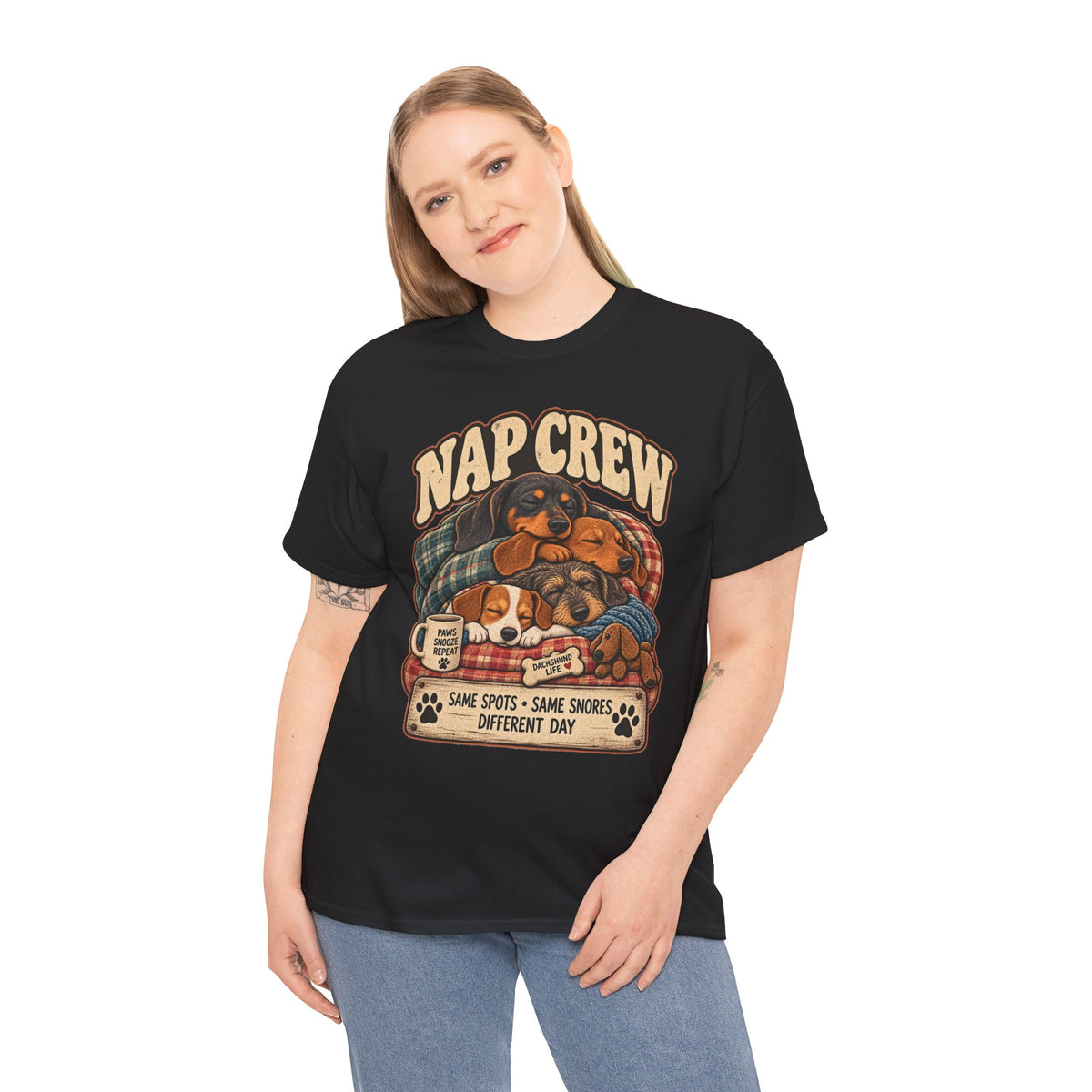 Salty Paws Sandy Snouts Dachshund Beach T-Shirt