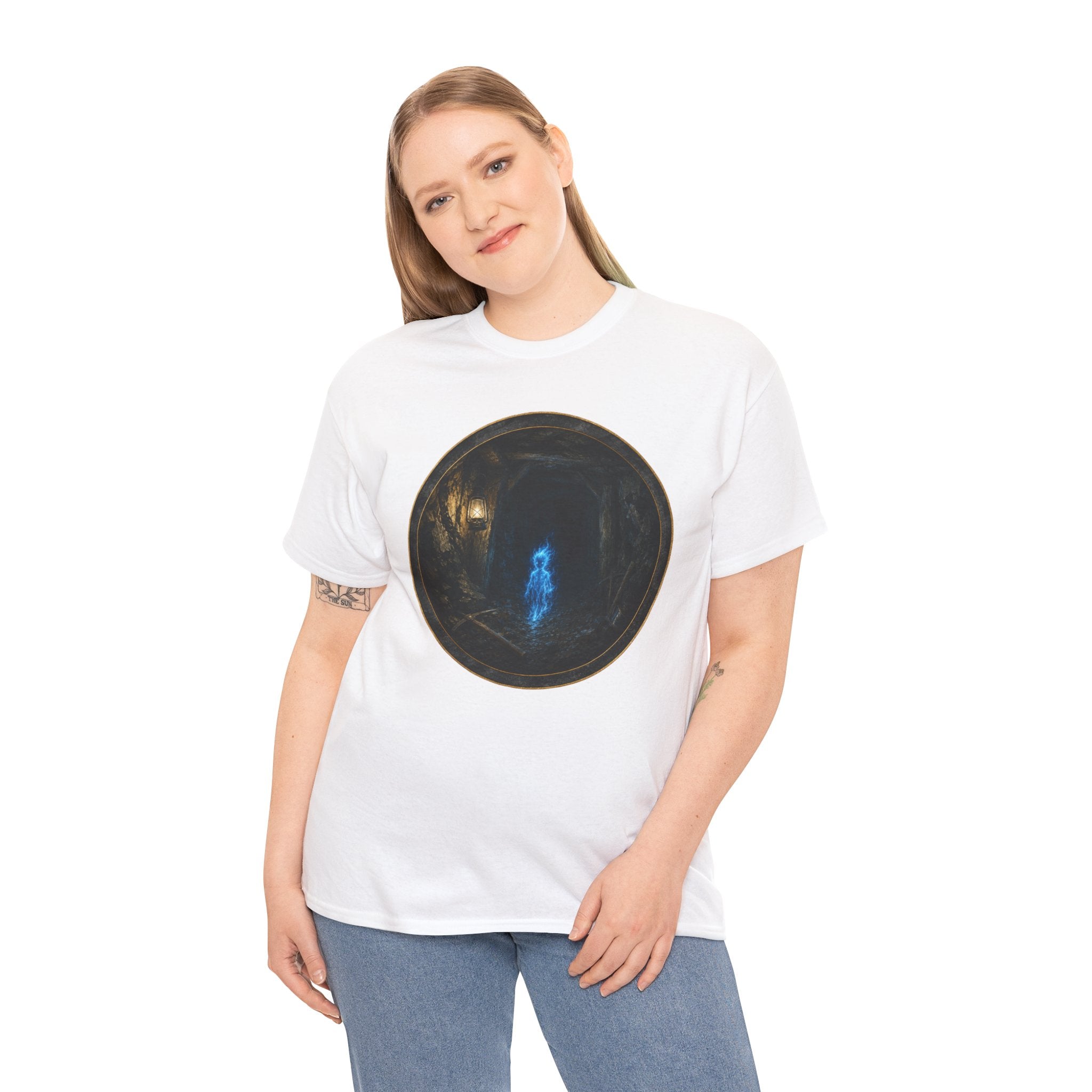 Blue Cap - Mystic Portal Tee — Blue Spirit Circle Graphic T-Shirt