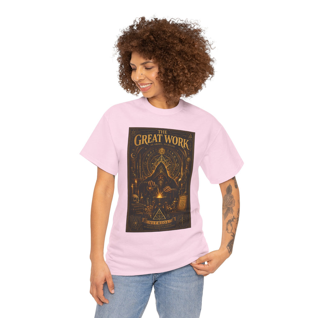 The Great Work T-Shirt | Alchemist Hermetic Graphic Tee | VITRIOL Esoteric Alchemy Shirt | Dark Academia Occult Art