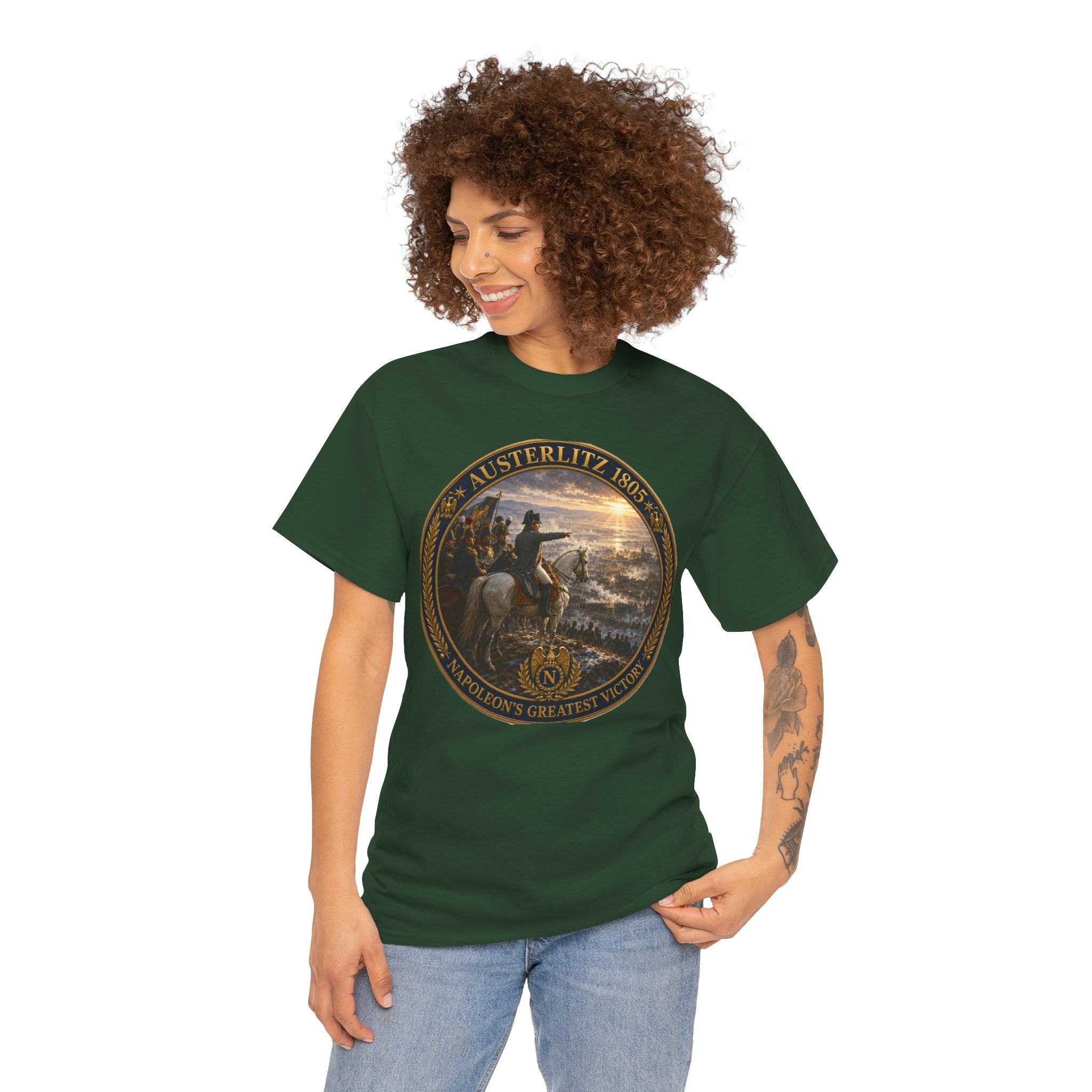 Austerlitz 1805 Battle Tee — Historical Napoleonic War Medal Design