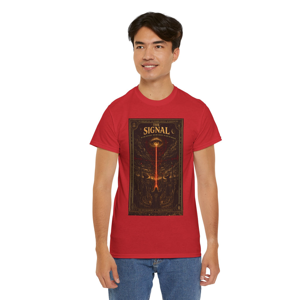 The Signal T-Shirt | Occult Conspiracy UFO Graphic Tee | All Seeing Eye Esoteric Shirt | Dark Academia Cult Aesthetic Art