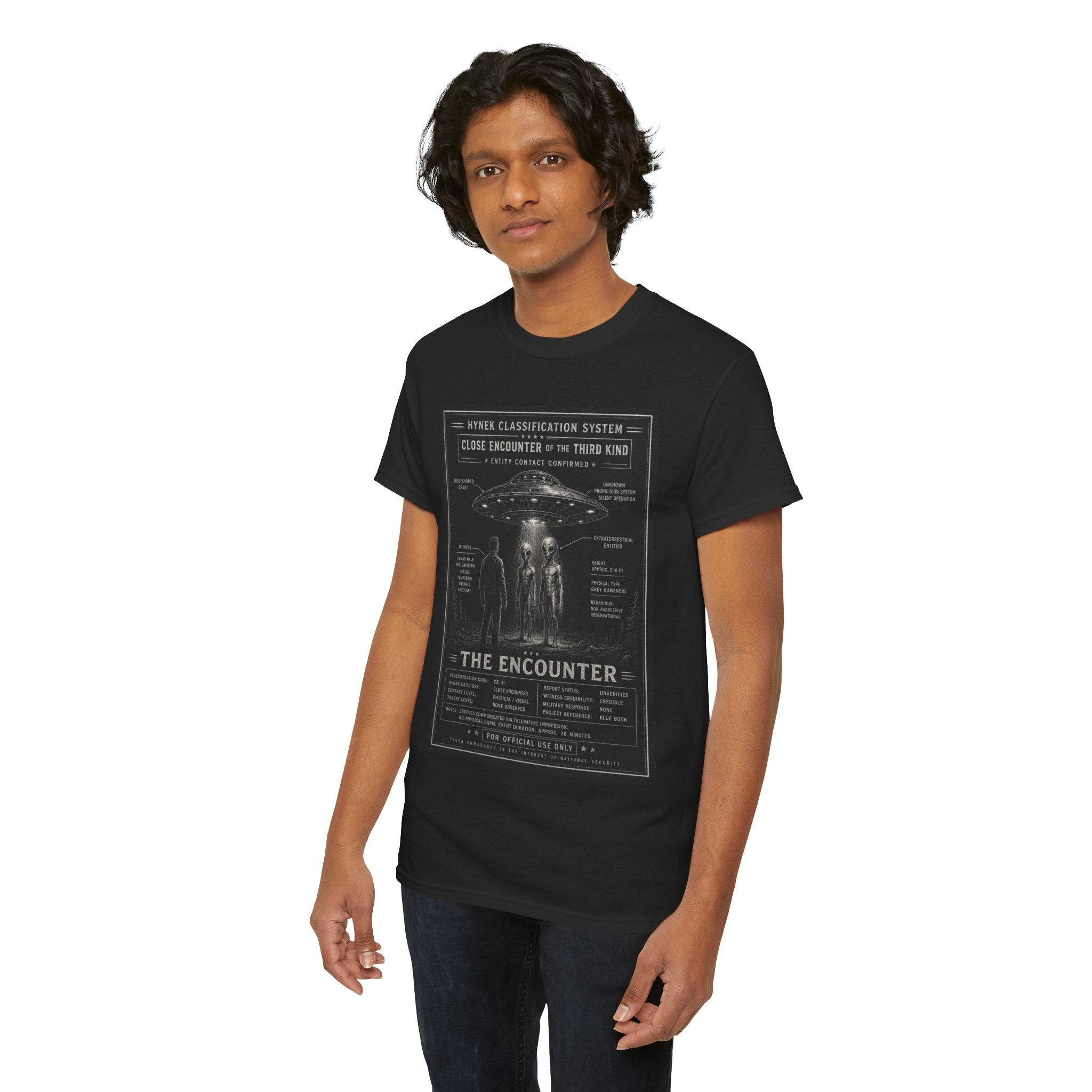 The Encounter – Close Encounter of the Third Kind Field Classification Guide Vintage Graphic T-Shirt