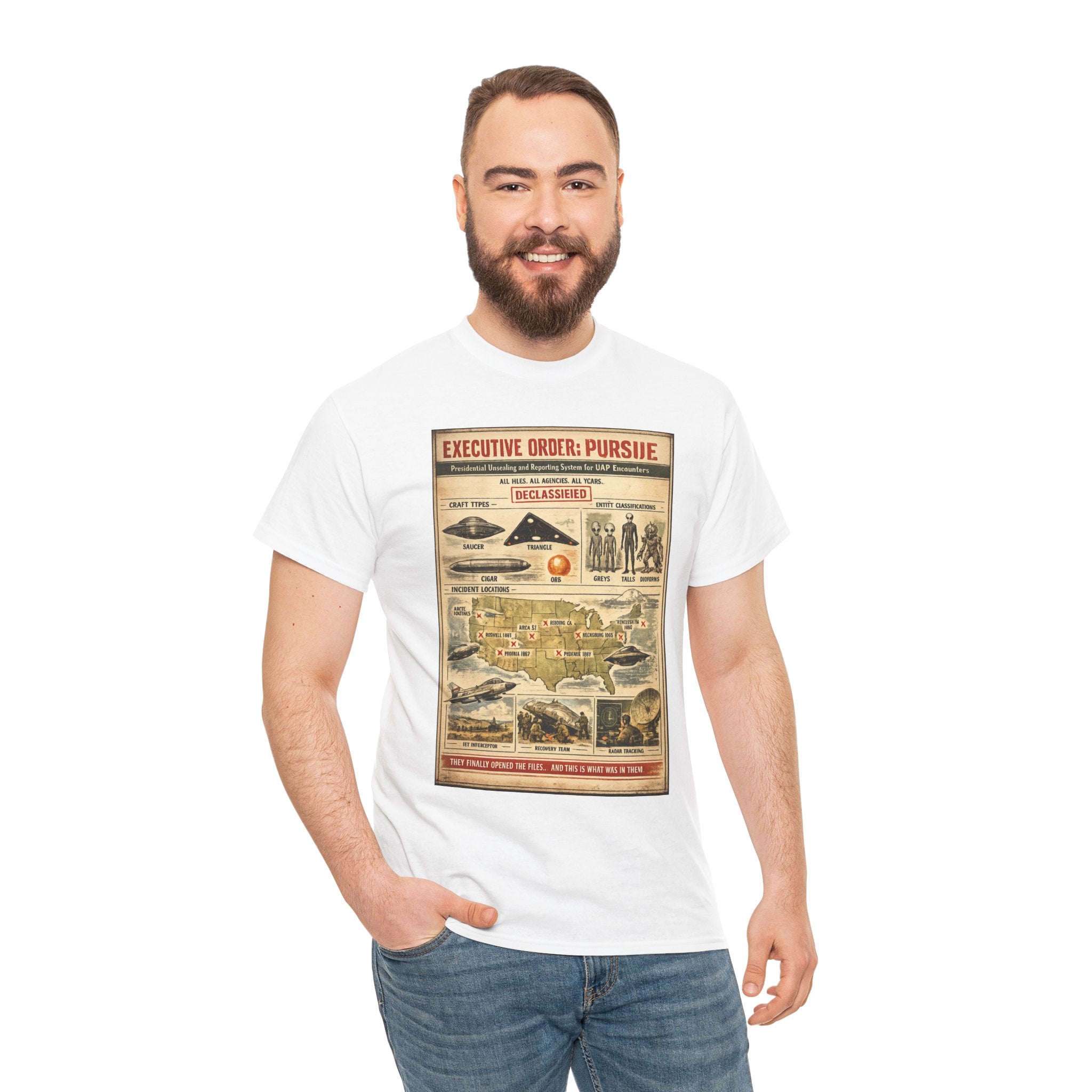 The Disclosure – Pentagon UAP Files Declassified 1940s Technical Field Brief Vintage Graphic T-Shirt