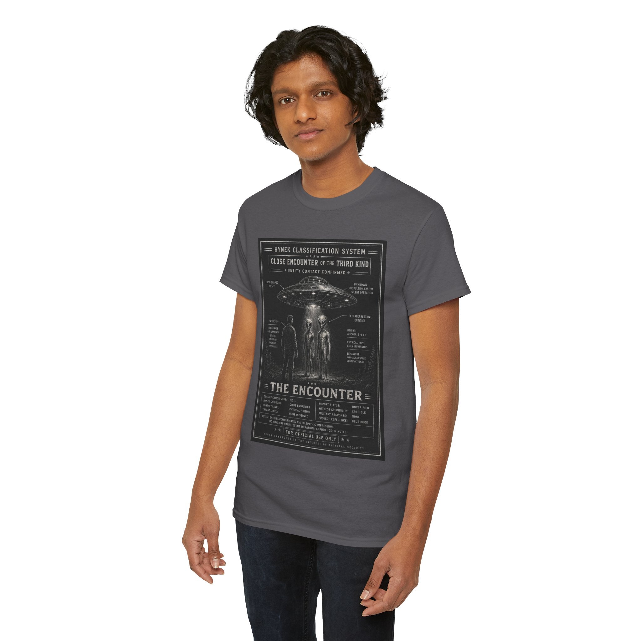 The Encounter – Close Encounter of the Third Kind Field Classification Guide Vintage Graphic T-Shirt