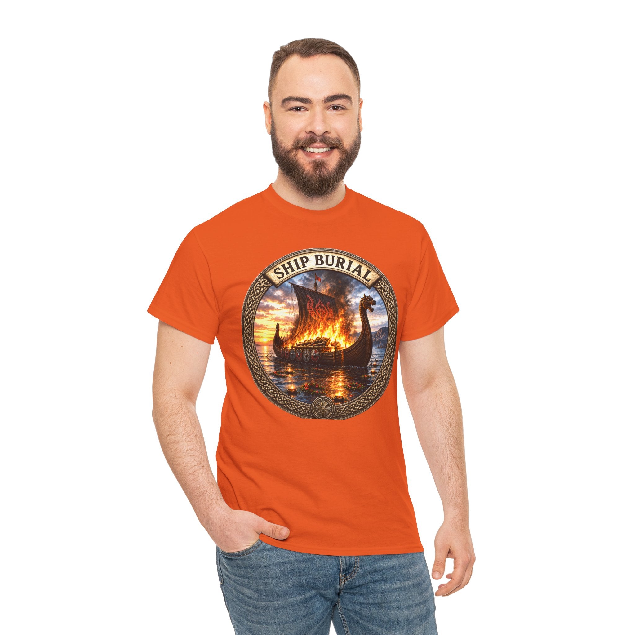 Ship Burial T-Shirt | Viking Funeral Norse Tee