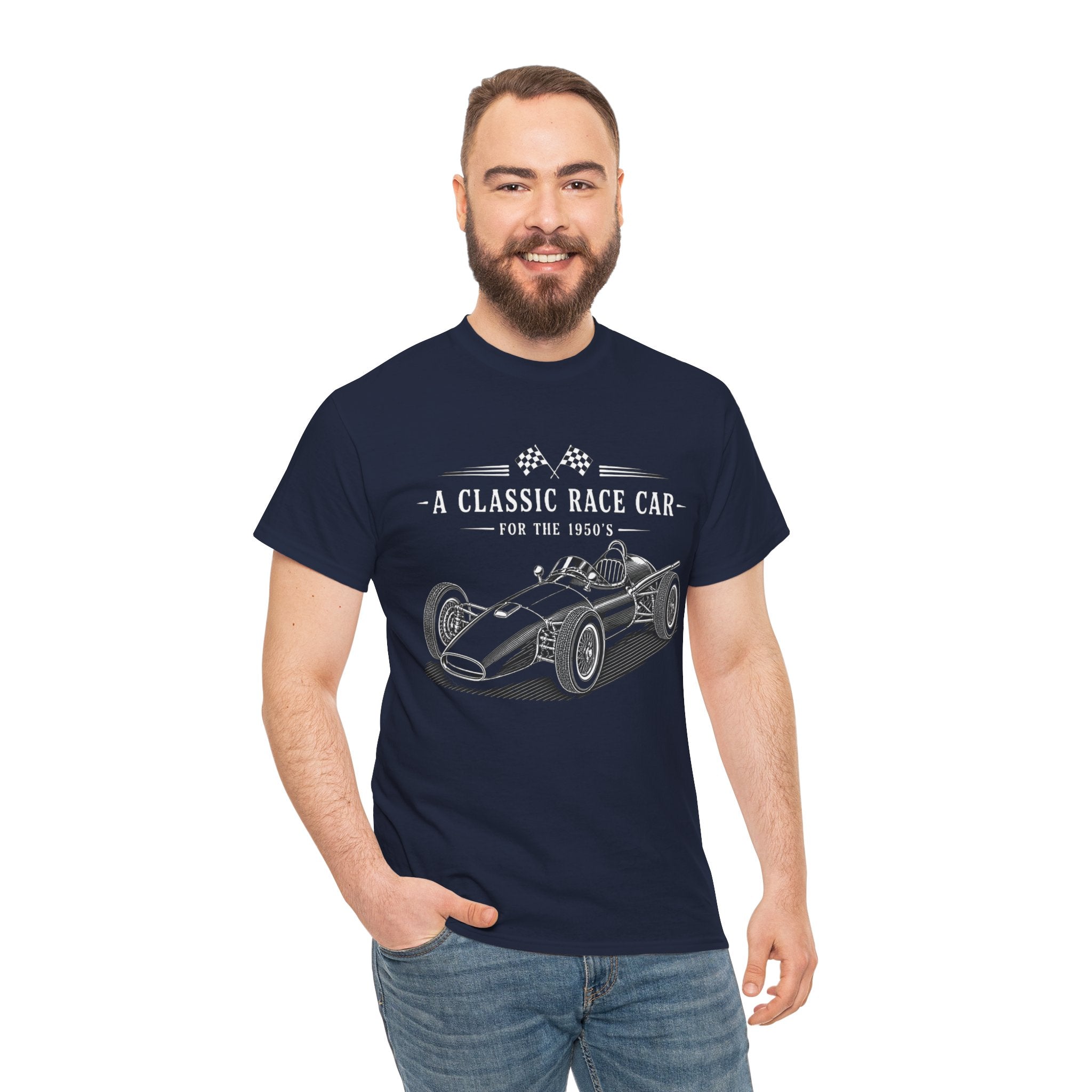 Classic Race Car T-Shirt – Vintage Open-Wheel Racing Graphic