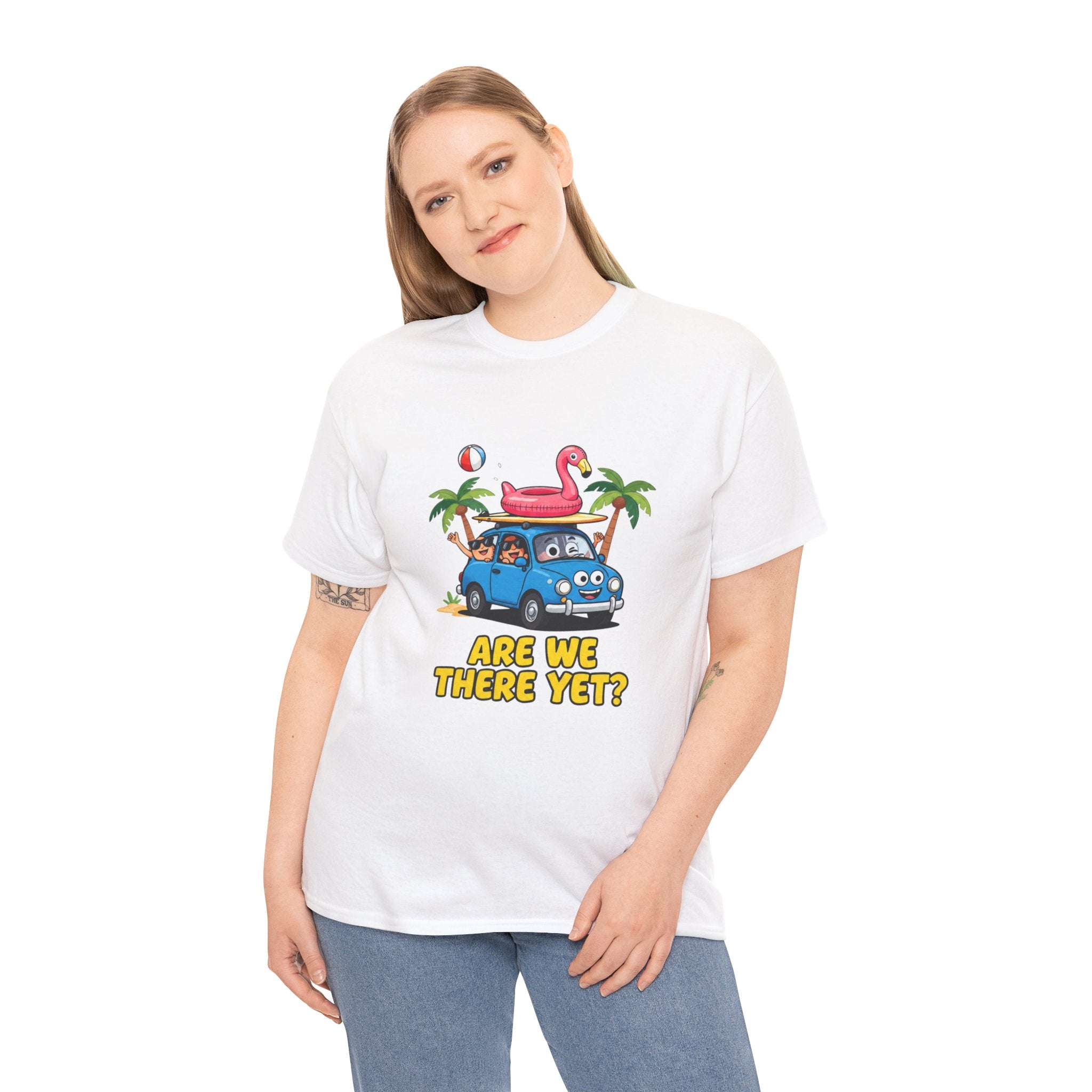 Are We There Yet T-Shirt – Funny Family Road Trip Holiday Car Graphic Tee | Summer Beach Cartoon Motoring
