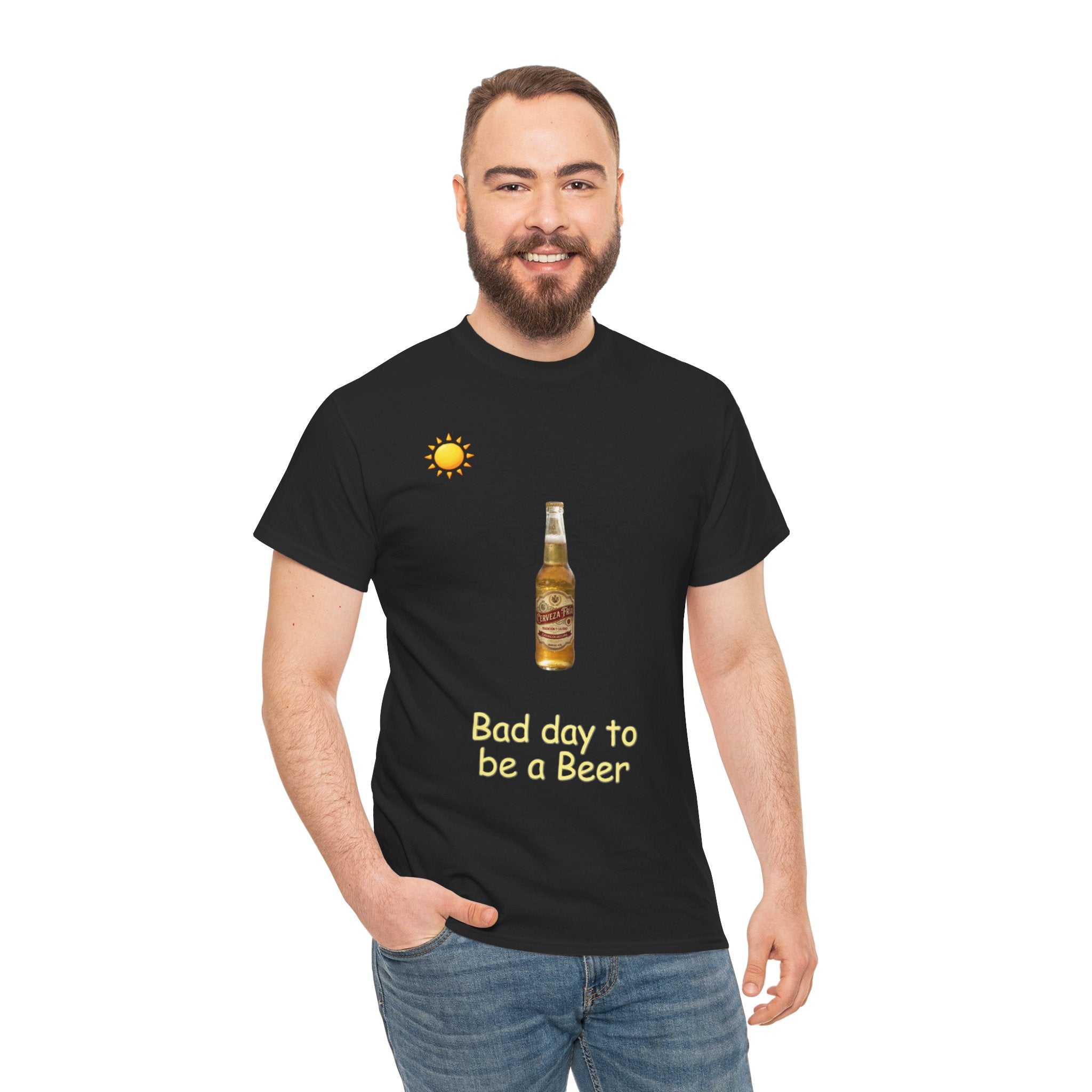 Beer Bottle Tee — "Bad day to be a Beer" Graphic Shirt