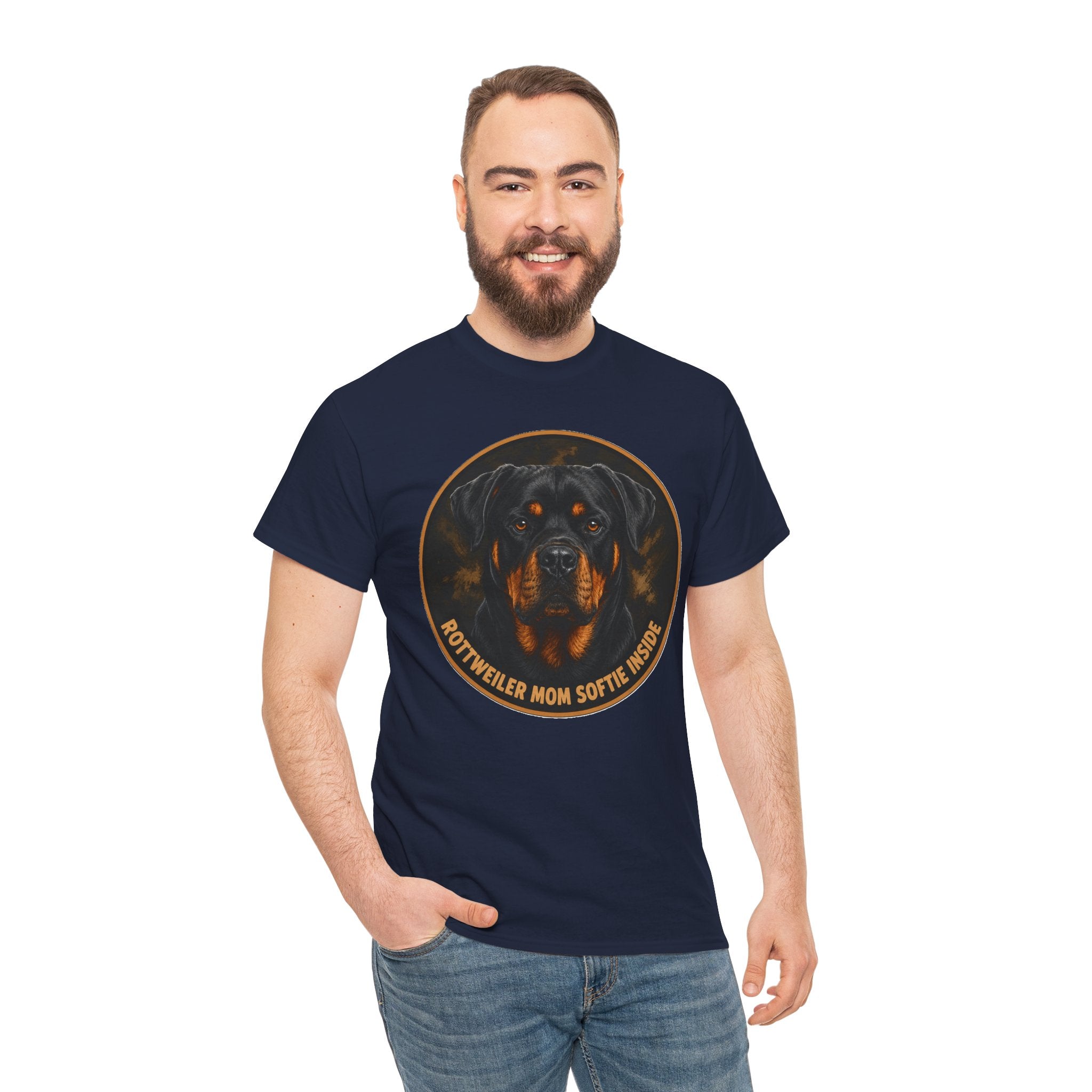 Rottweiler Mom Softie Inside T-Shirt | Rottweiler Owner Tee