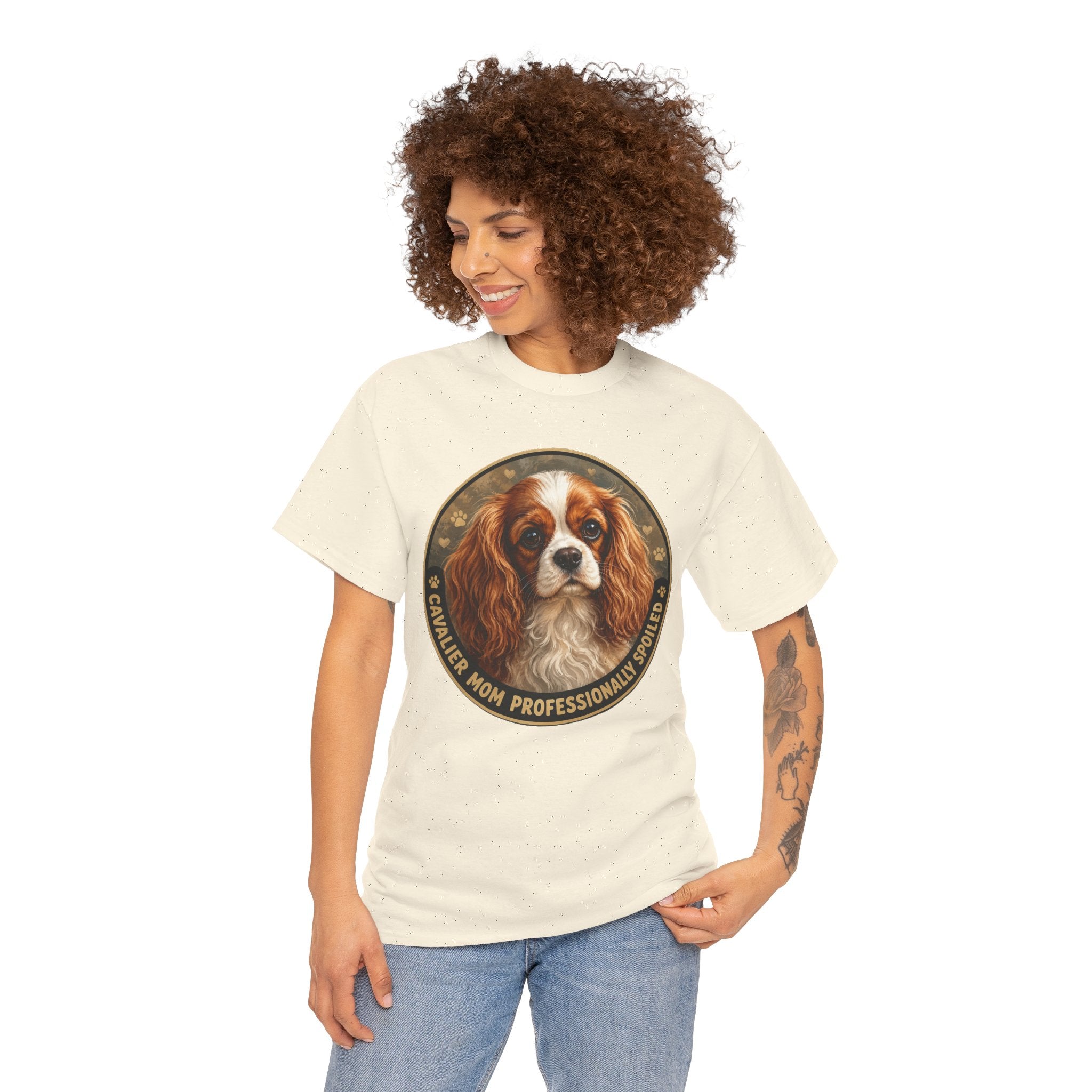 Cavalier Mom Professionally Spoiled T-Shirt | Cavalier King Charles Spaniel Tee