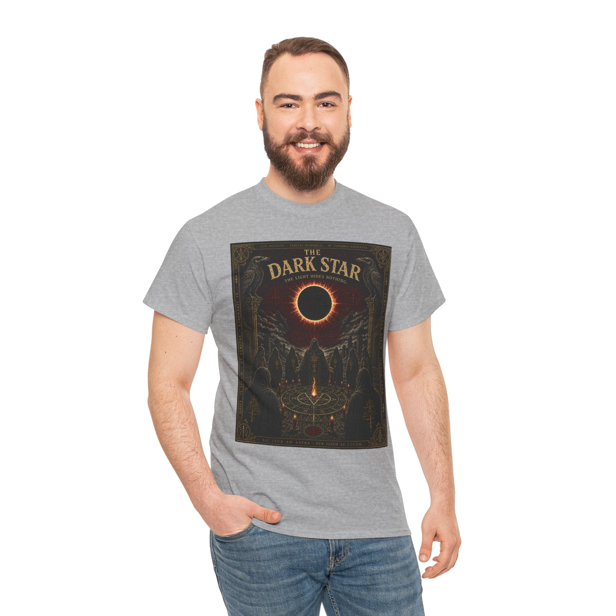 The Dark Star T-Shirt | Solar Eclipse Occult Graphic Tee | Ritual Circle Esoteric Shirt | Dark Academia Mystic Art