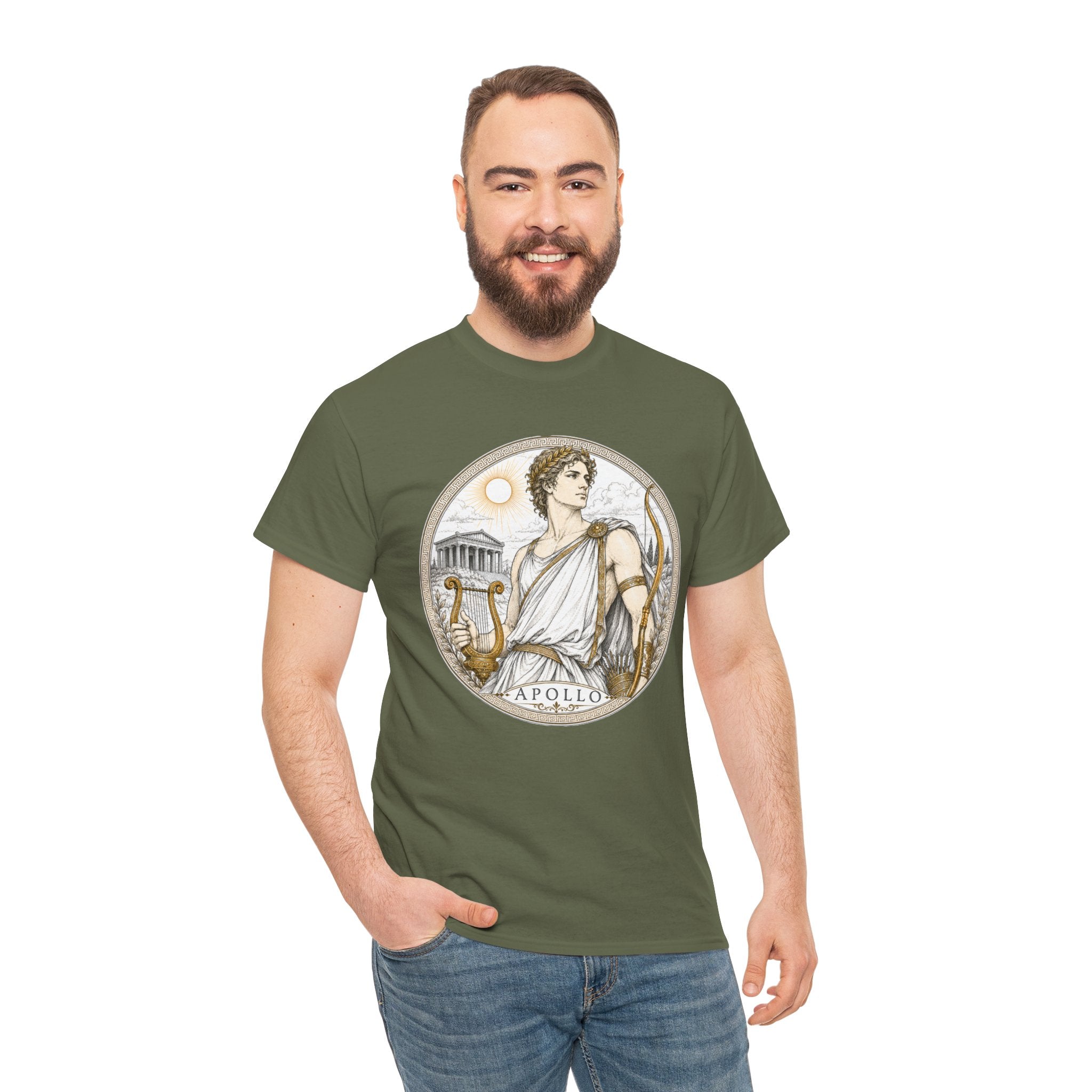 Apollo Greek Mythology T-Shirt — God of the Sun Music Light Lyre Bow Oracle