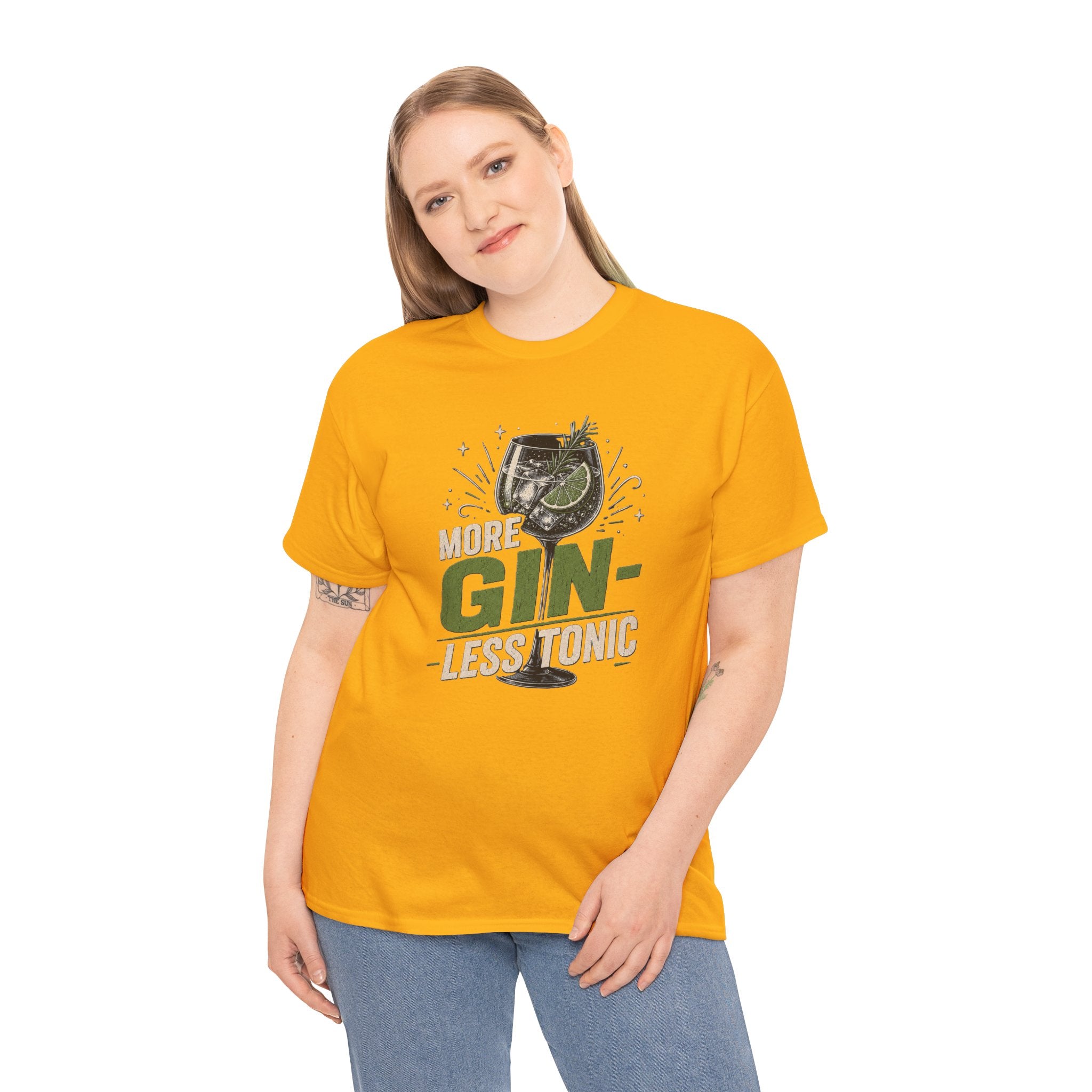 More Gin, Less Tonic T-Shirt — Funny Vintage Gin & Tonic Graphic Tee