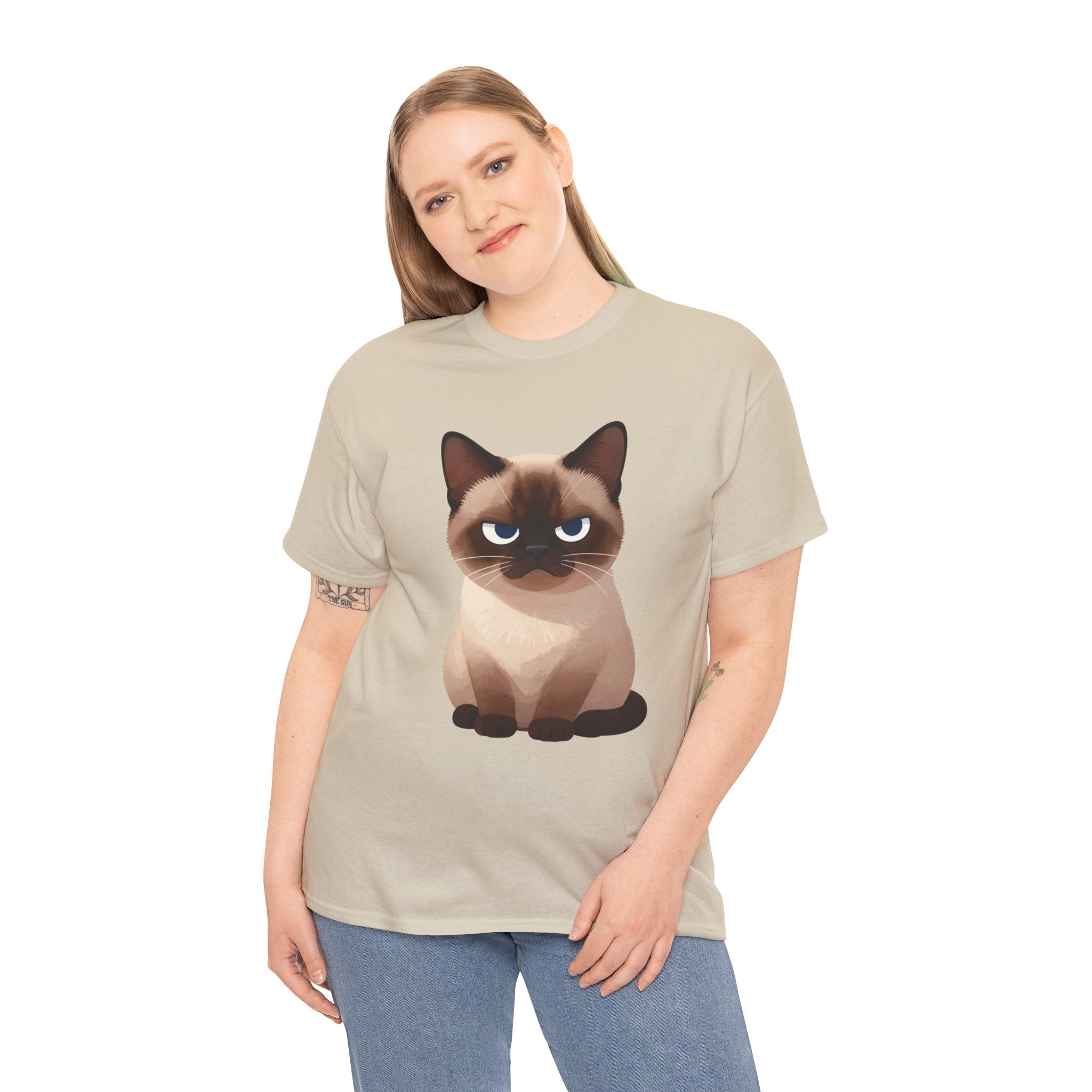 Grumpy Siamese Cat T-Shirt | Funny Sassy Cat Lover Graphic Tee
