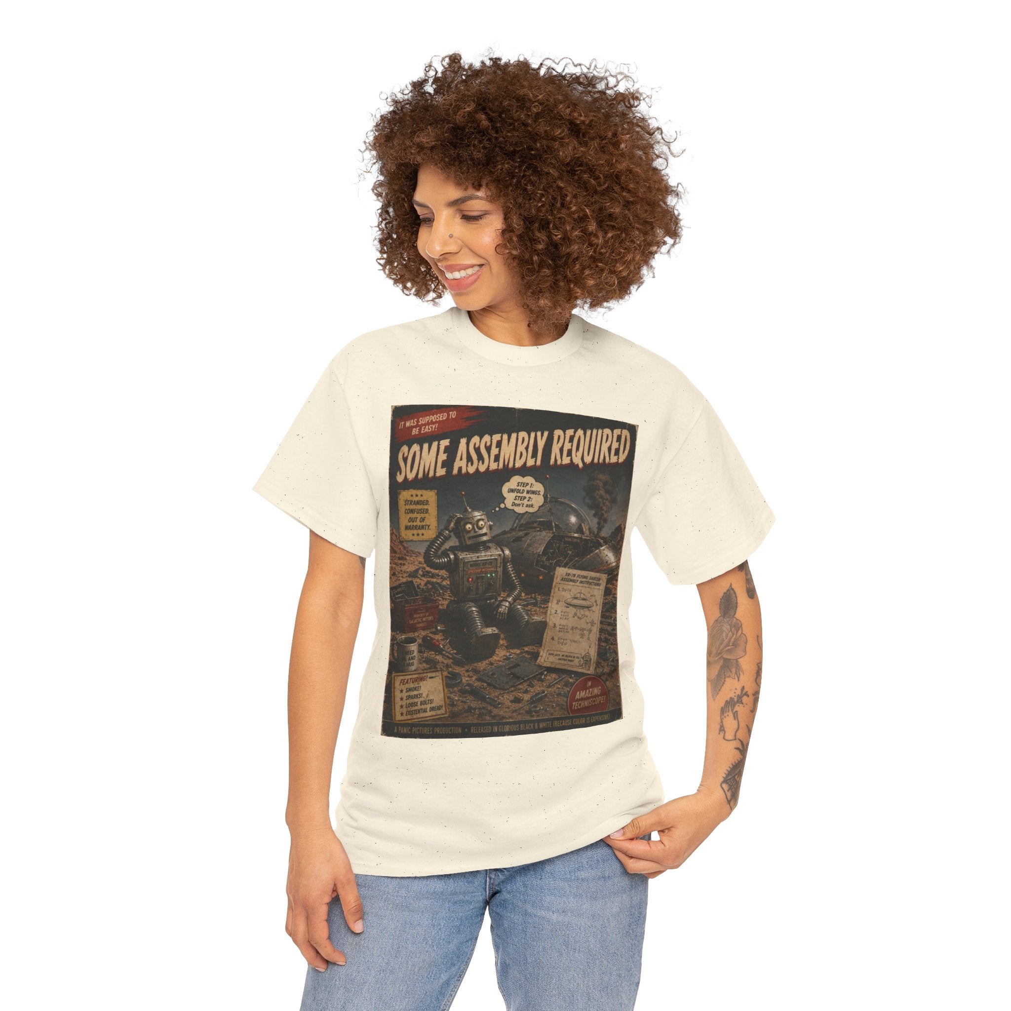 Some Assembly Required – Retro B-Movie Robot Mechanic T-Shirt