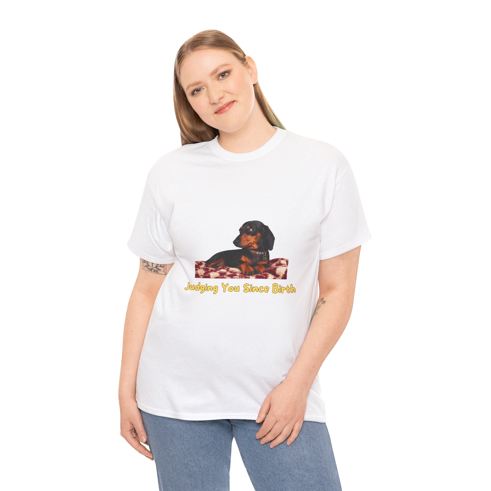 Judging You Since Birth - Dachshund Graphic Tee