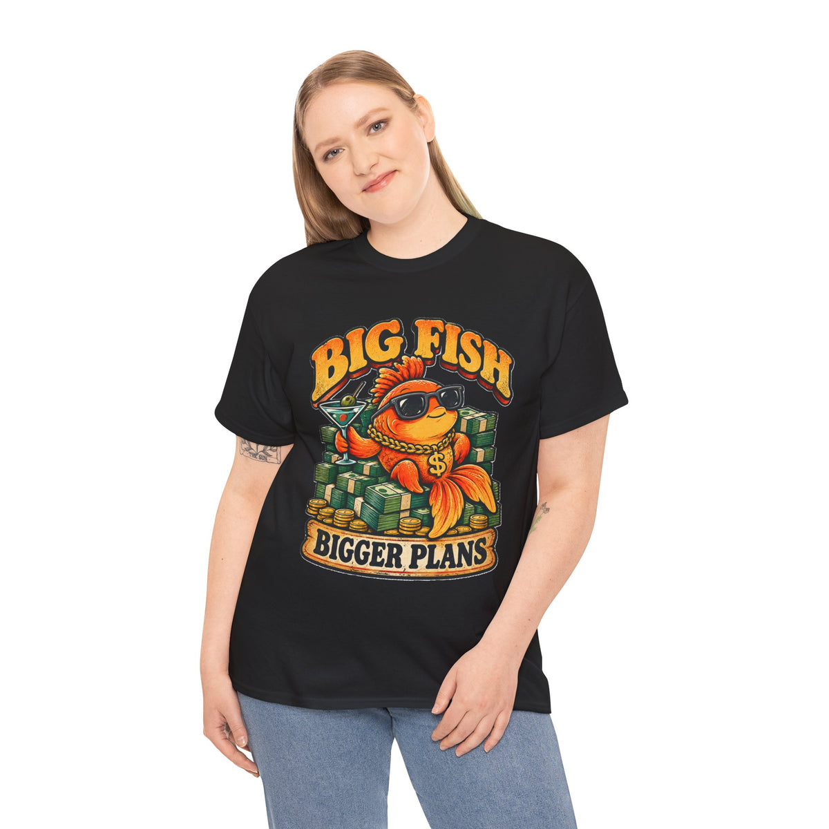 Big Fish Bigger Plans Goldfish T-Shirt