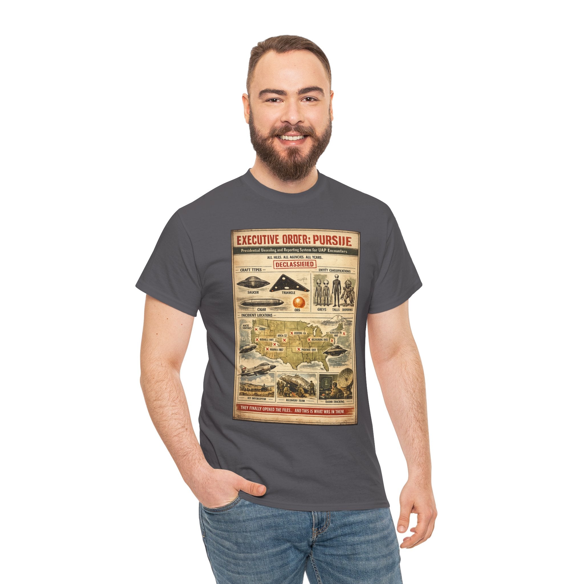 The Disclosure – Pentagon UAP Files Declassified 1940s Technical Field Brief Vintage Graphic T-Shirt