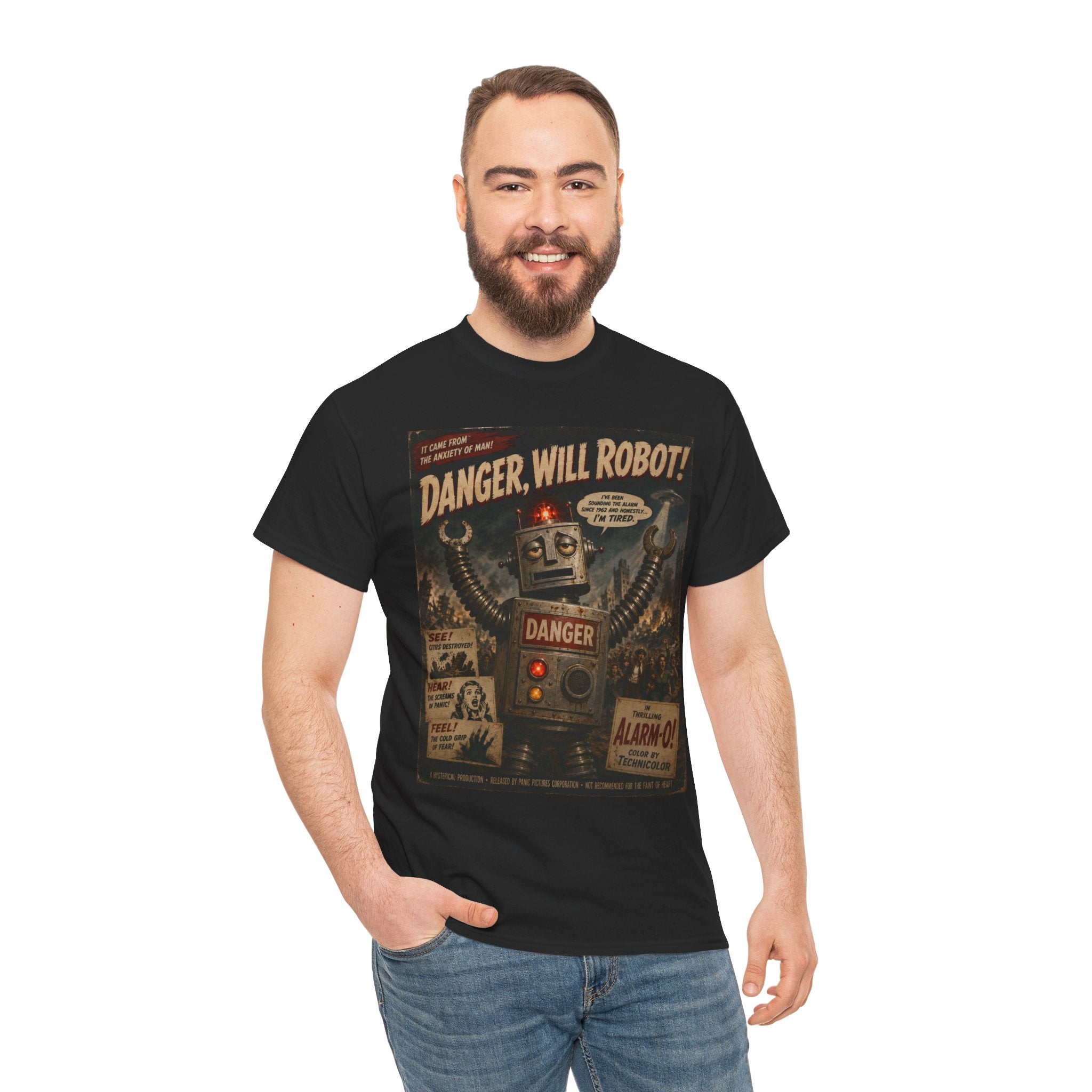 Danger, Will Robot! – Retro B-Movie Sci-Fi Robot T-Shirt