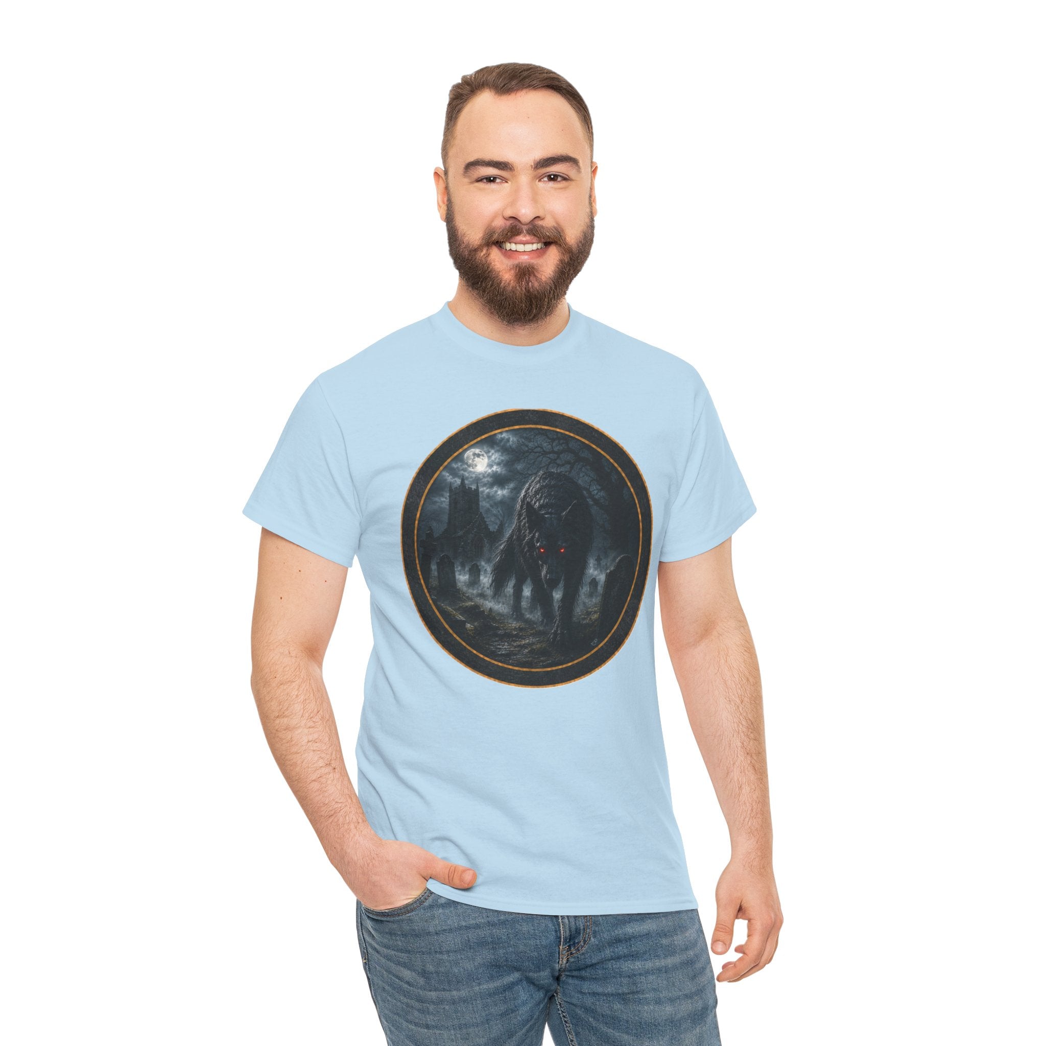 Wolf Moon T-Shirt — Gothic Night Forest Wolf Graphic Tee