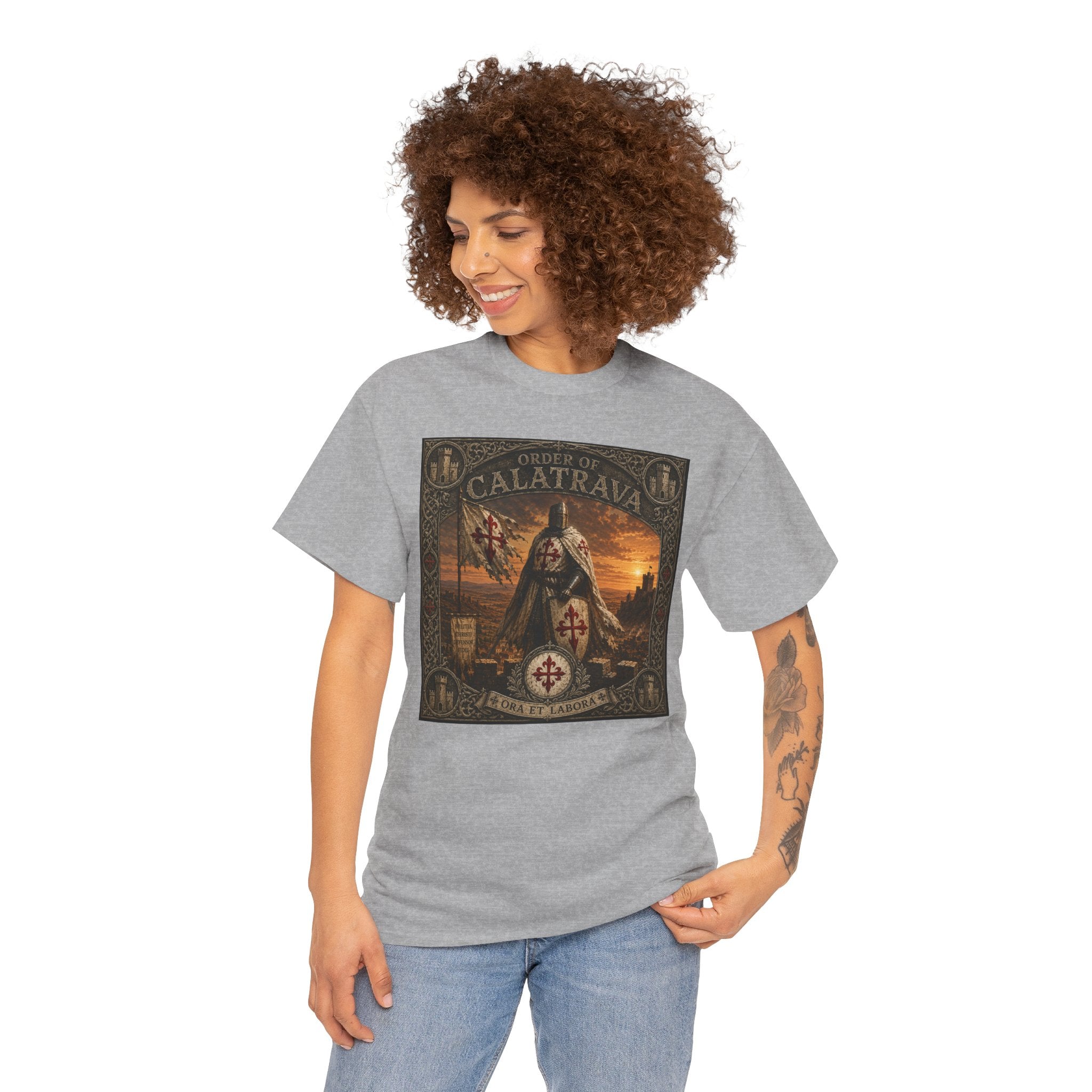Calatrava Knight T-Shirt — Vintage Crusader Shield Graphic Tee