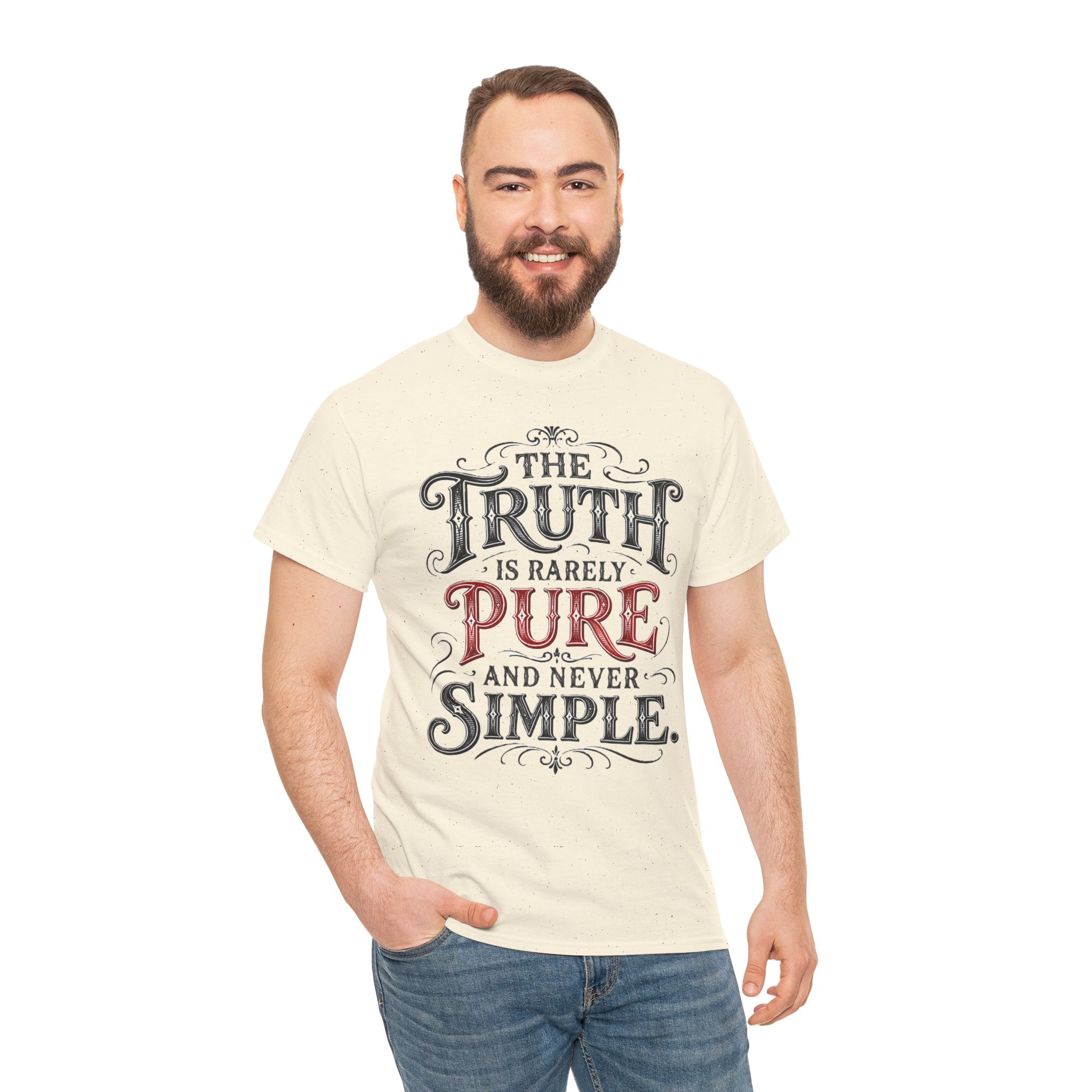 The Truth Is Rarely Pure and Never Simple T-Shirt  | Unisex Vintage Tee Typography