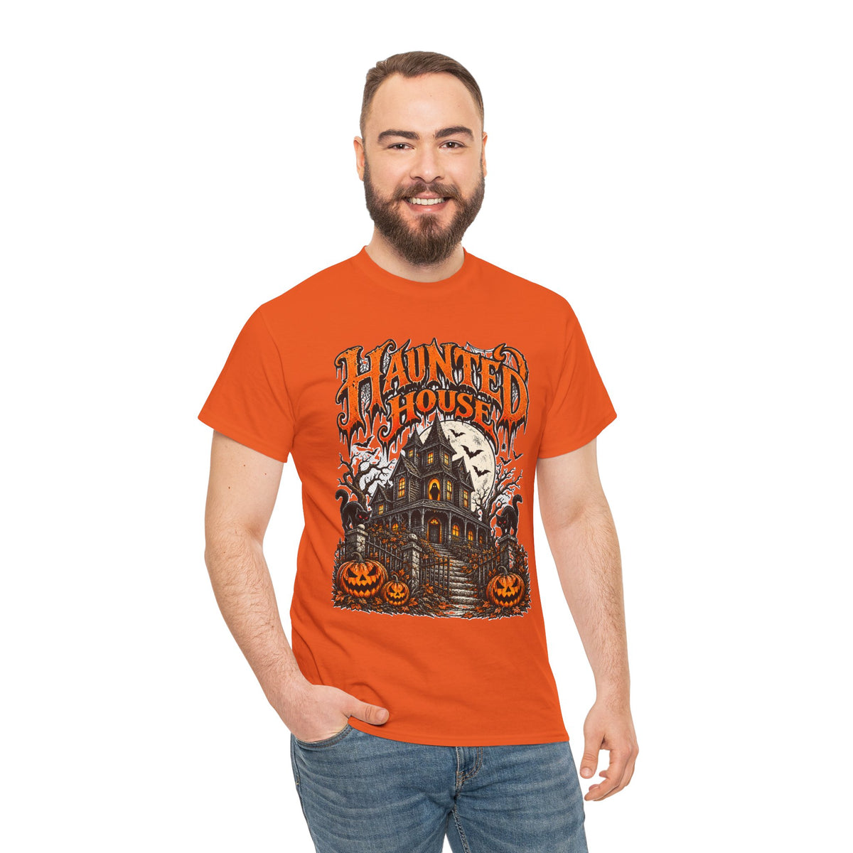 Haunted House: Vintage Halloween Jack-o'-Lantern T-Shirt
