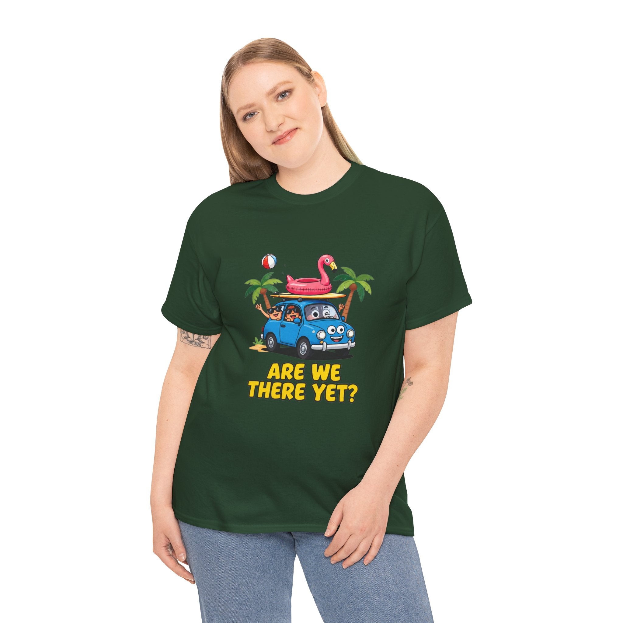 Are We There Yet T-Shirt – Funny Family Road Trip Holiday Car Graphic Tee | Summer Beach Cartoon Motoring