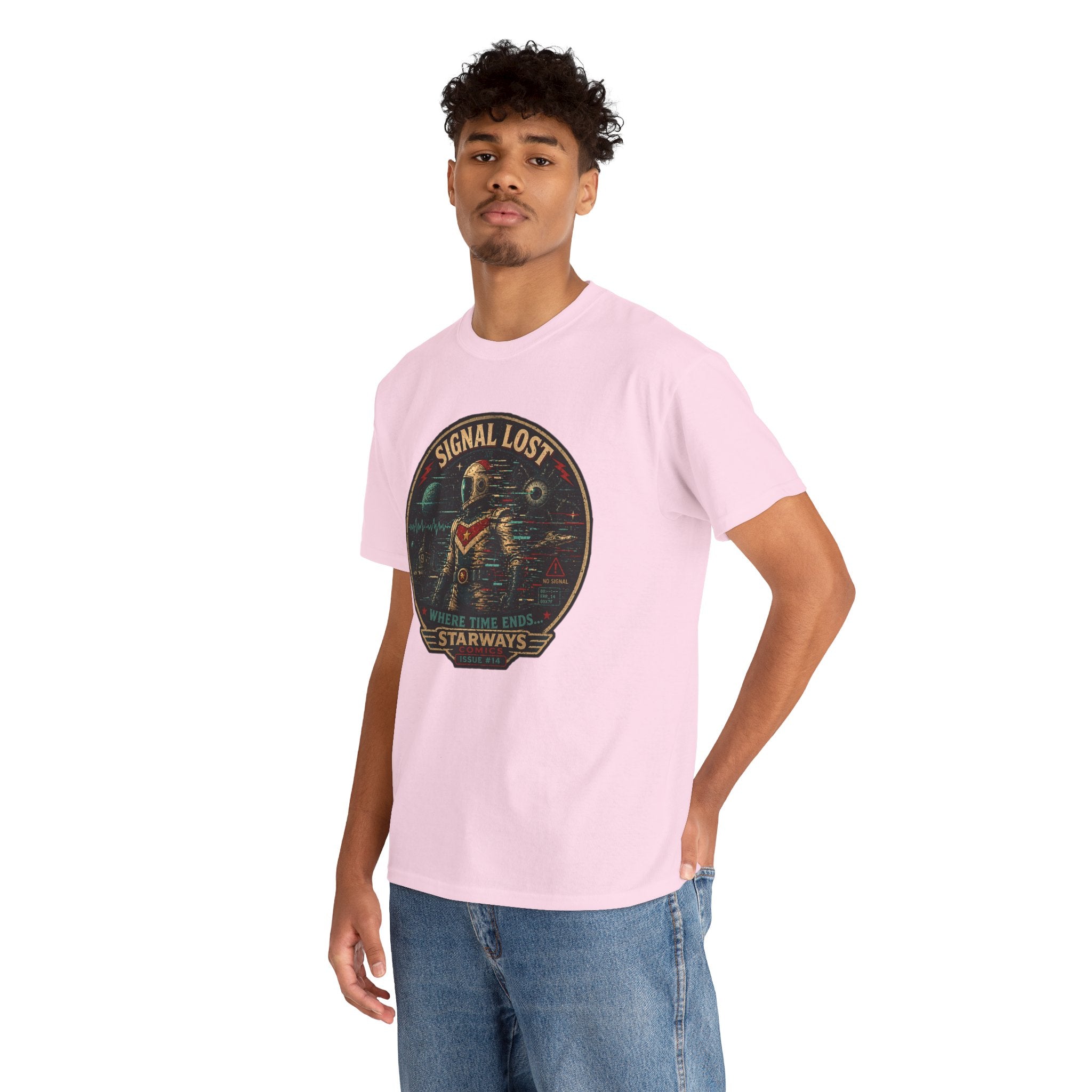 Signal Lost T-Shirt | Retro Sci-Fi Astronaut Graphic Tee | Starways Comics Vintage Space Shirt