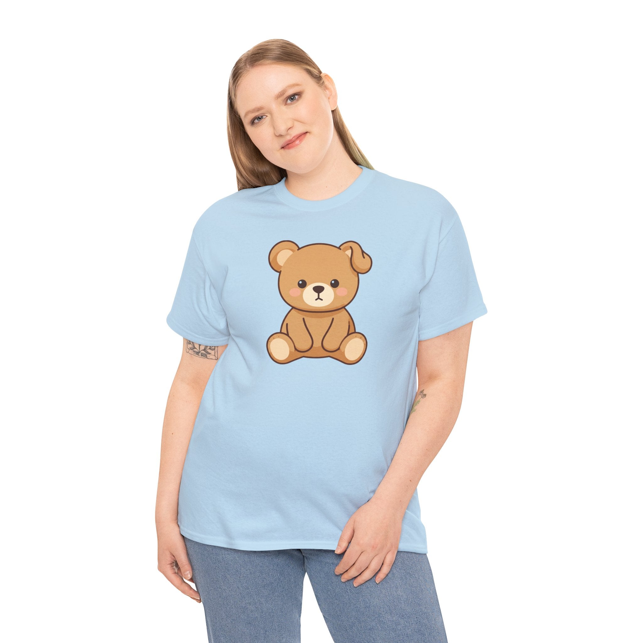 🐻 "Bushy the Bear" — Your New Cuddly Best FriendCute Teddy Bear Graphic Tee — Kids & Adult Casual Shirt